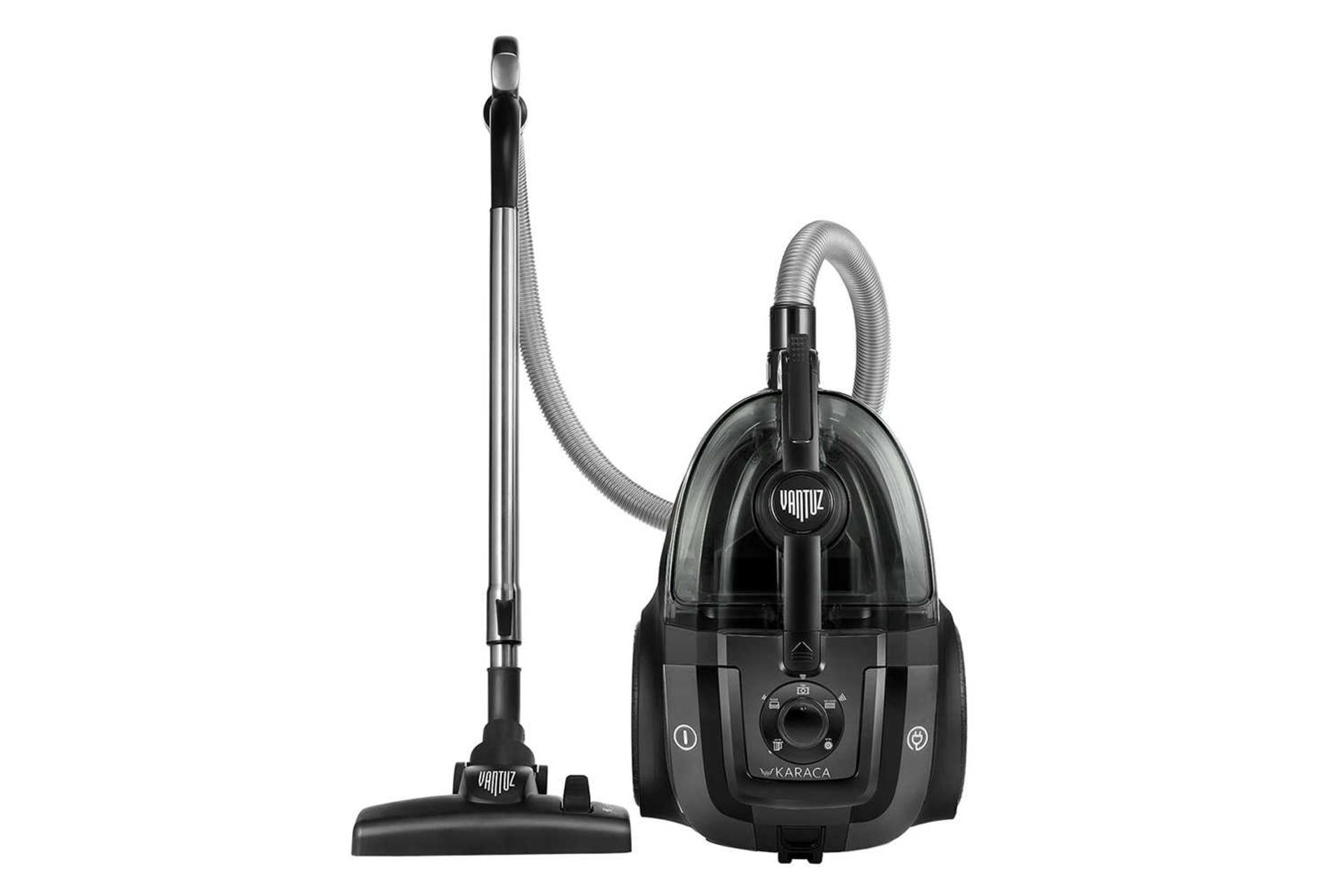 نمای جلوی جاروبرقی کاراجا Vantuz 4 به همراه لوله تلسکوپی رنگ مشکی