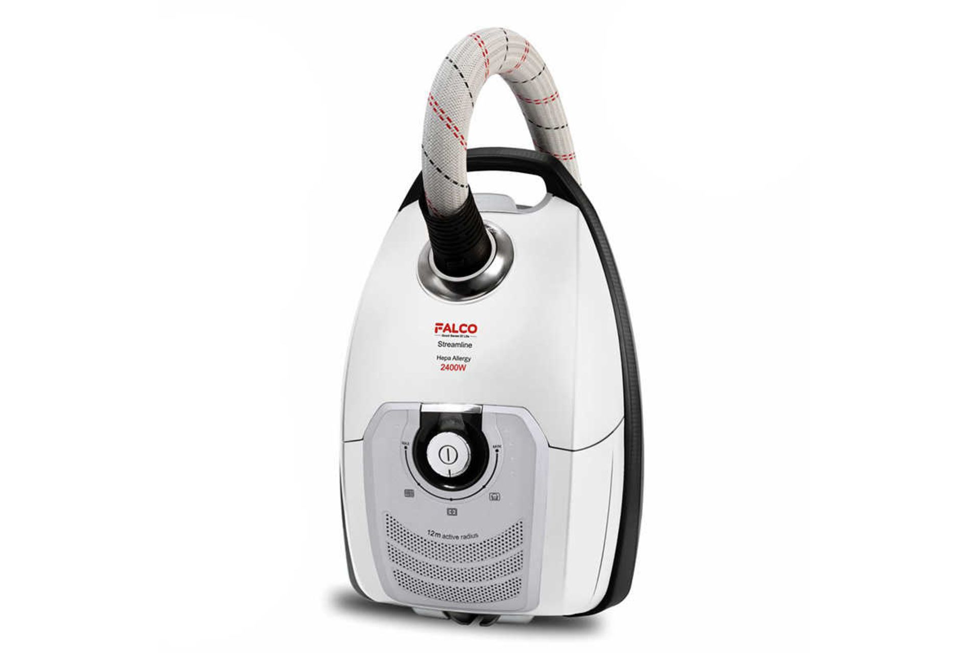 نمای جلوی جاروبرقی فالکو Streamline S3 رنگ سفید