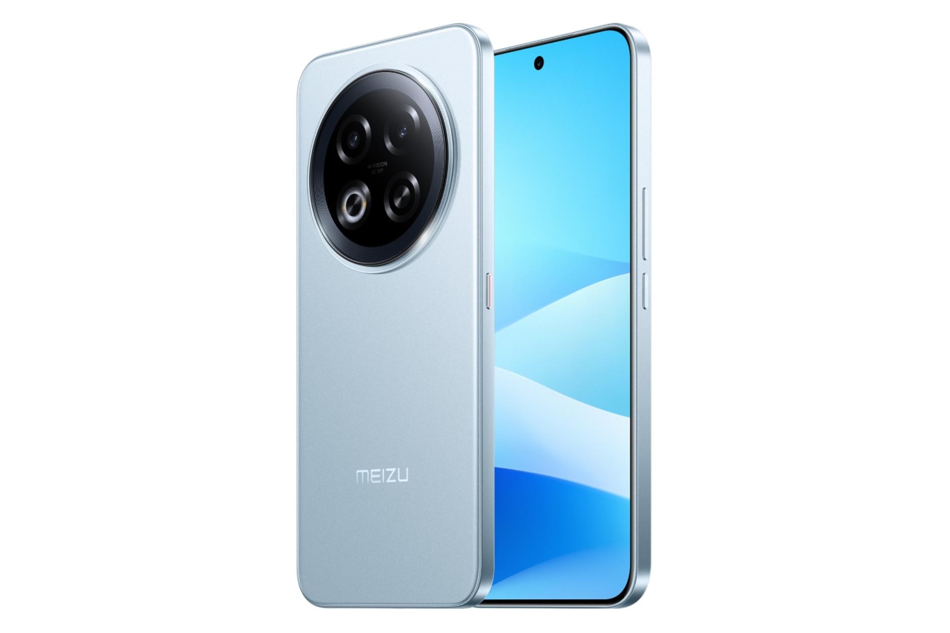 نمای جانبی گوشی موبایل میزو نوت 16 پرو آبی روشن / Meizu Note 16 Pro