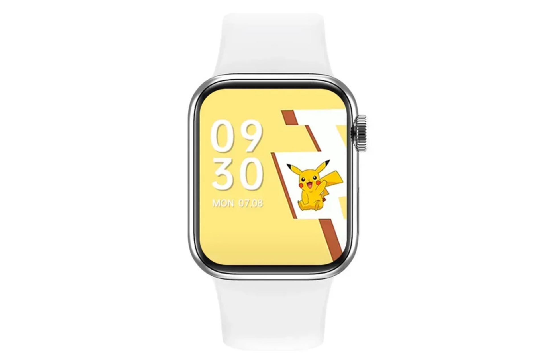 ساعت هوشمند ایکس او XO W7 Pro نقره ای از نمای روبرو