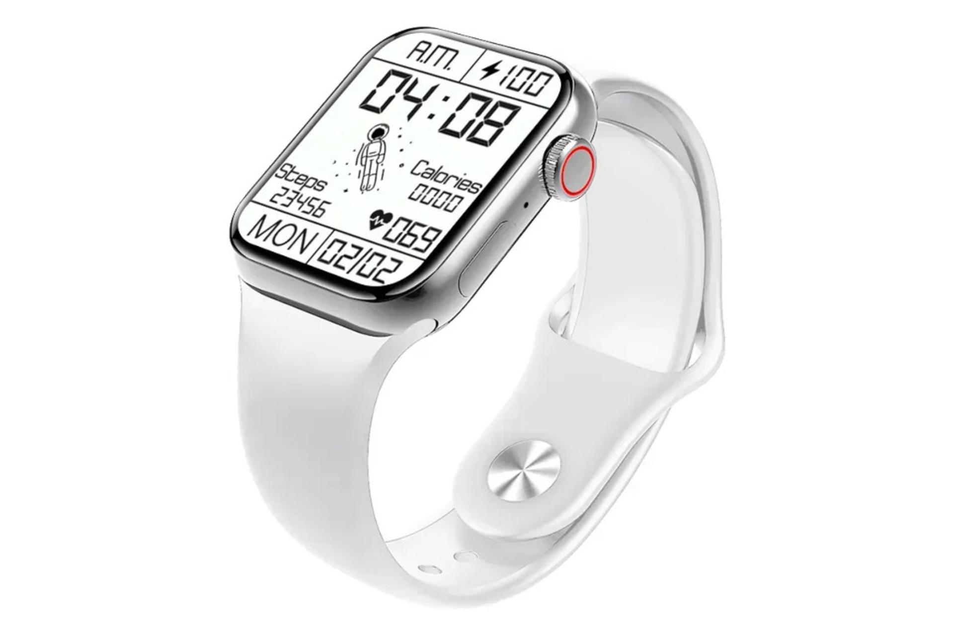 نمای جانبی ساعت هوشمند ایکس او XO W7 Pro نقره ای