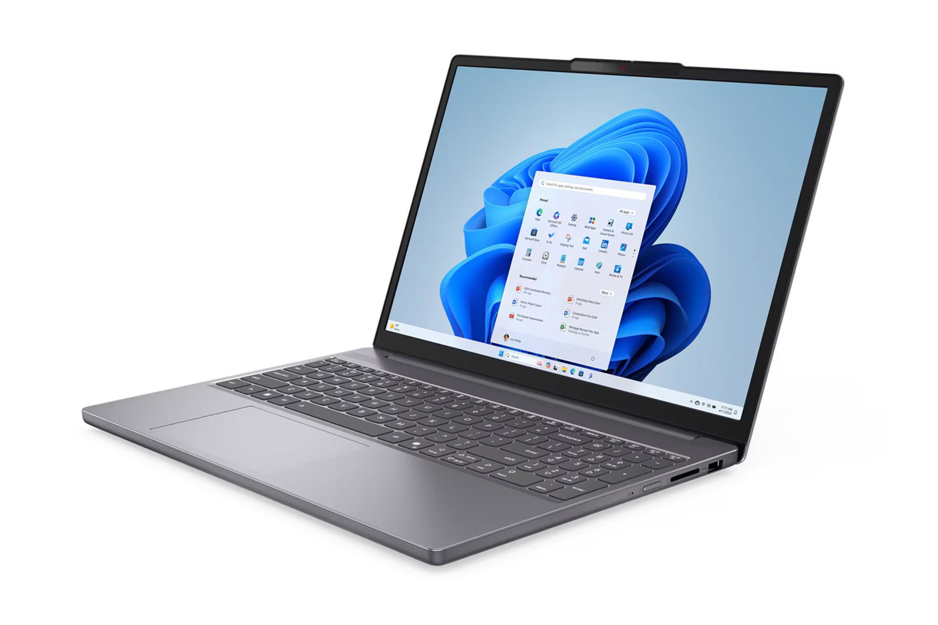 لپ تاپ لنوو Lenovo IdeaPad Slim 3 15IRH10 نمای جلو و راست