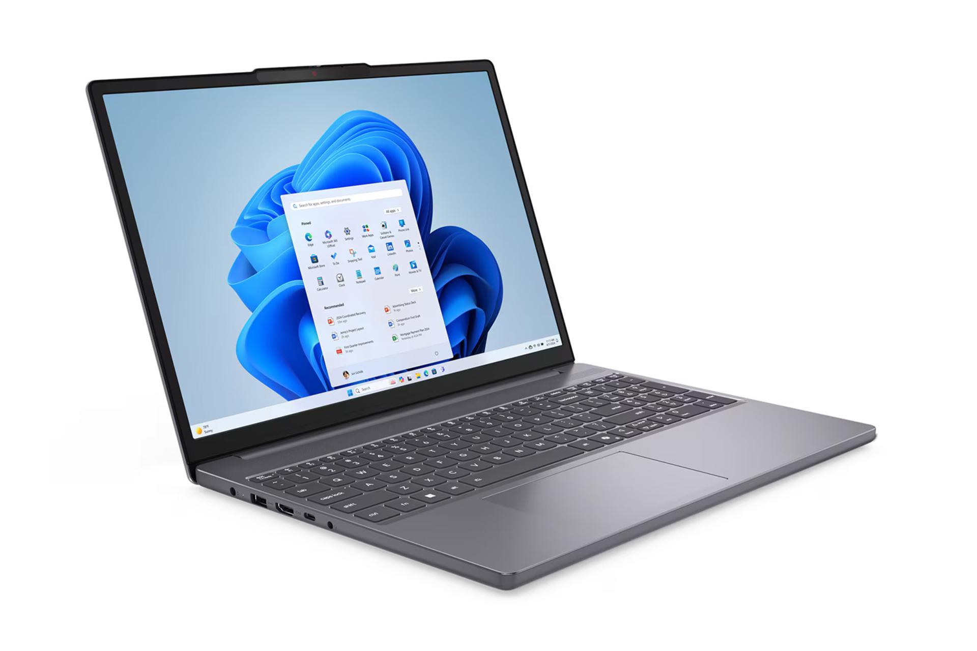 لپ تاپ لنوو Lenovo IdeaPad Slim 3 15IRH10 نمای جلو و چپ