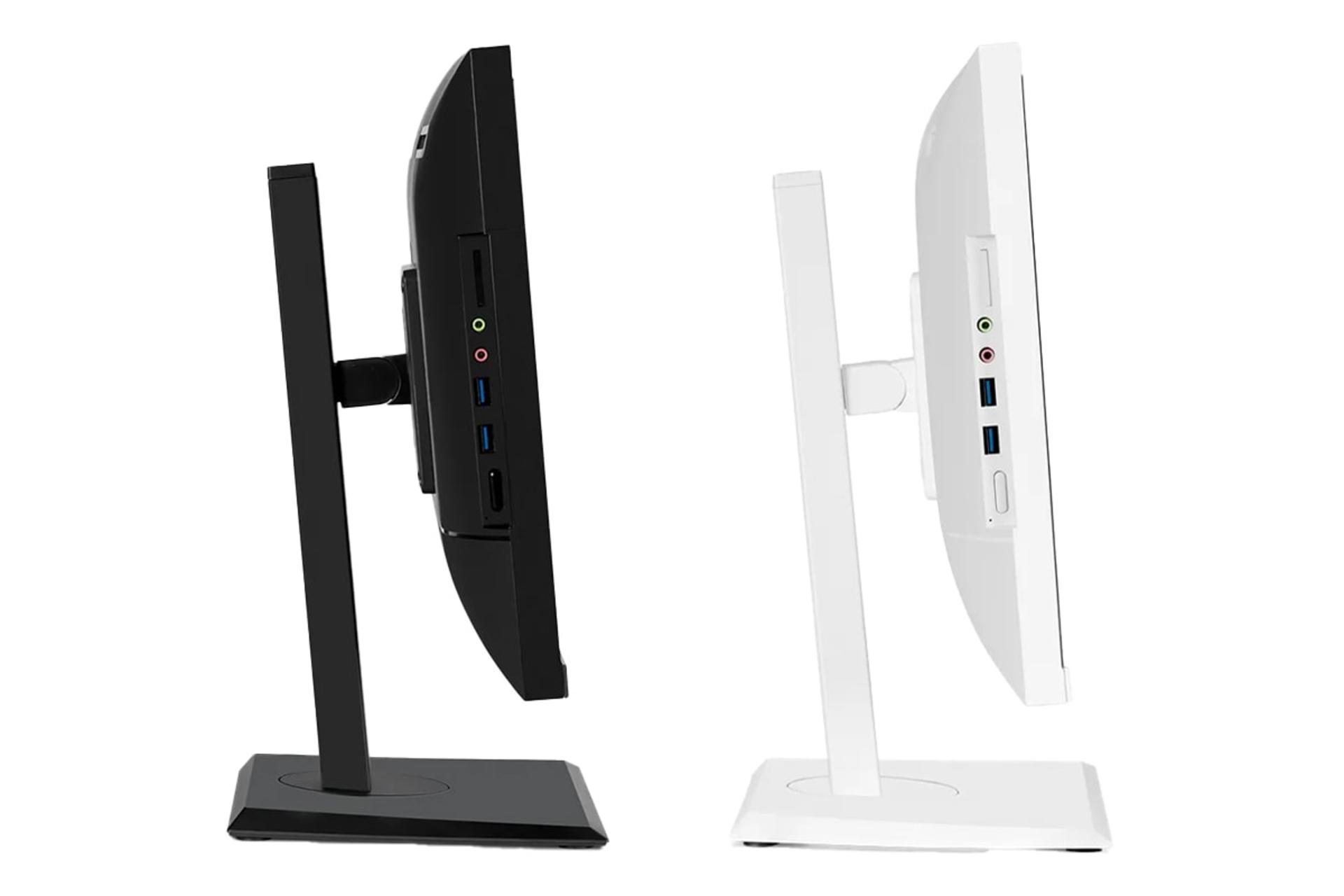 نمای لبه سمت چپ کامپیوتر همه کاره UA-2225 یونیوو با نمایش درگاه‌ها