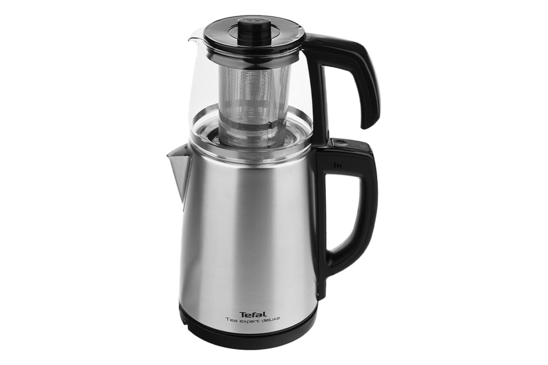 نمای چای ساز تفال BJ5108TR با نمایش کتری، قوری و درب قوری