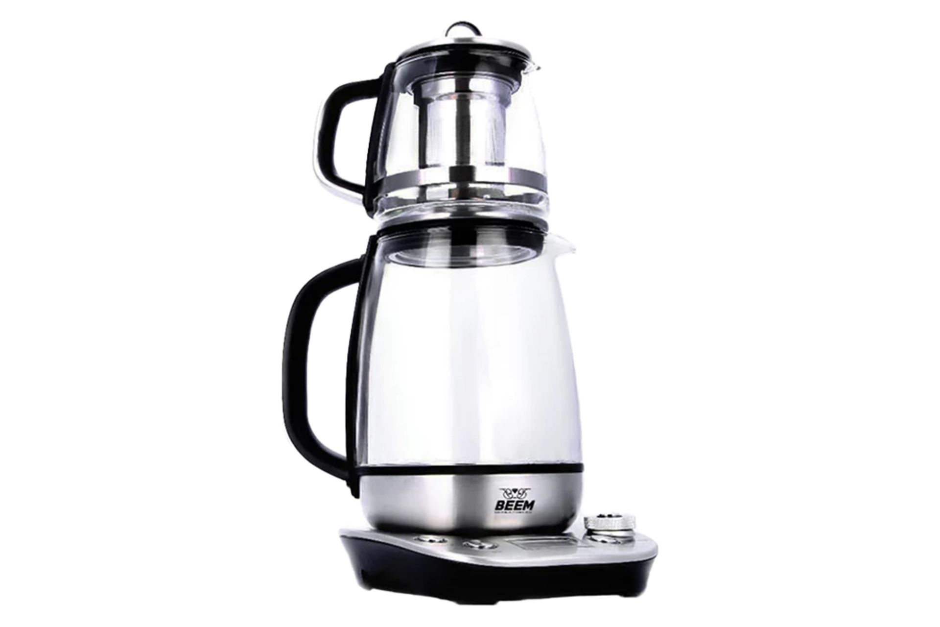 نمای کلی چای ساز بیم TM2806 با نمایش قوری و کتری