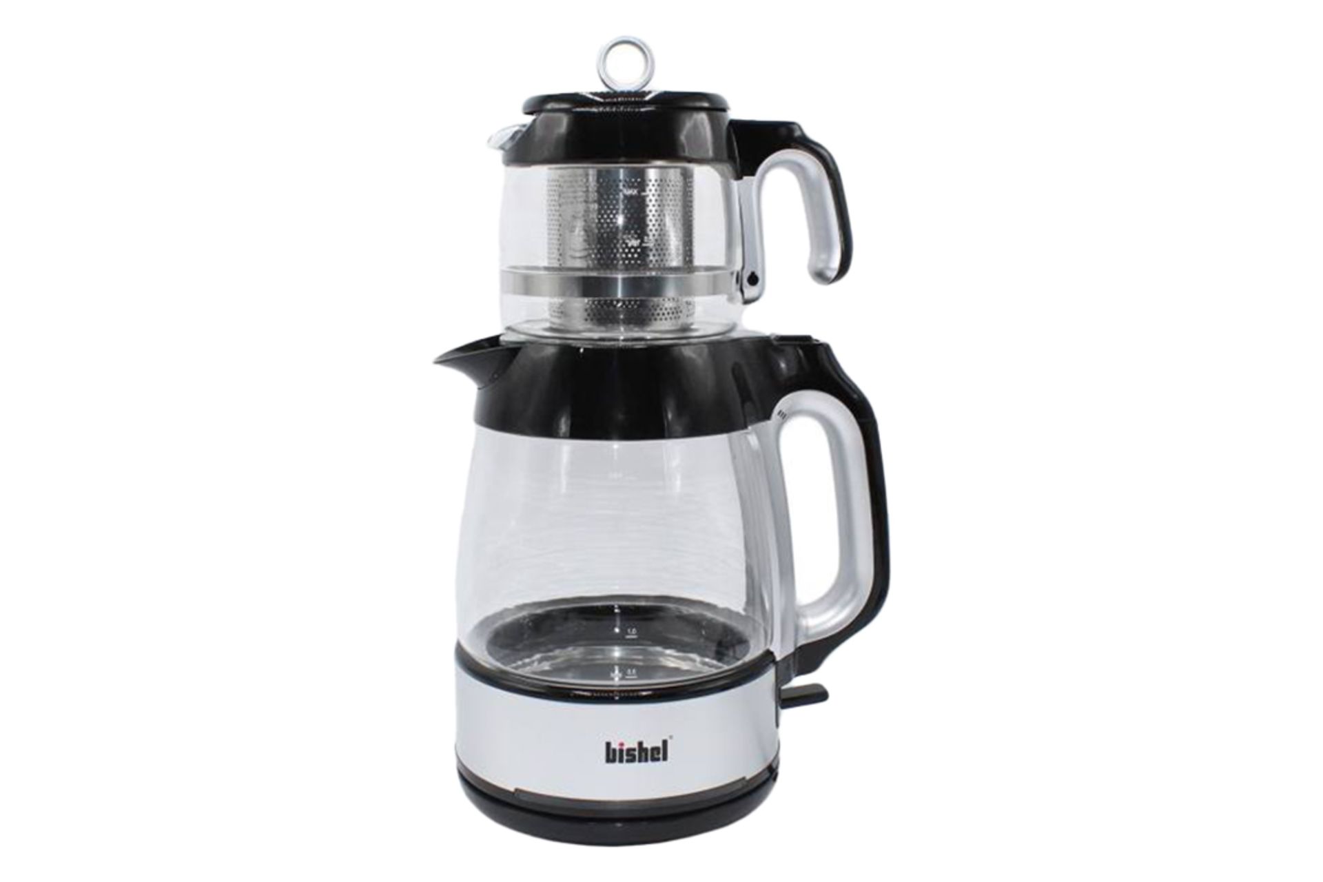 نمای چای ساز بیشل BL-TM-009 با نمایش قوری و کتری