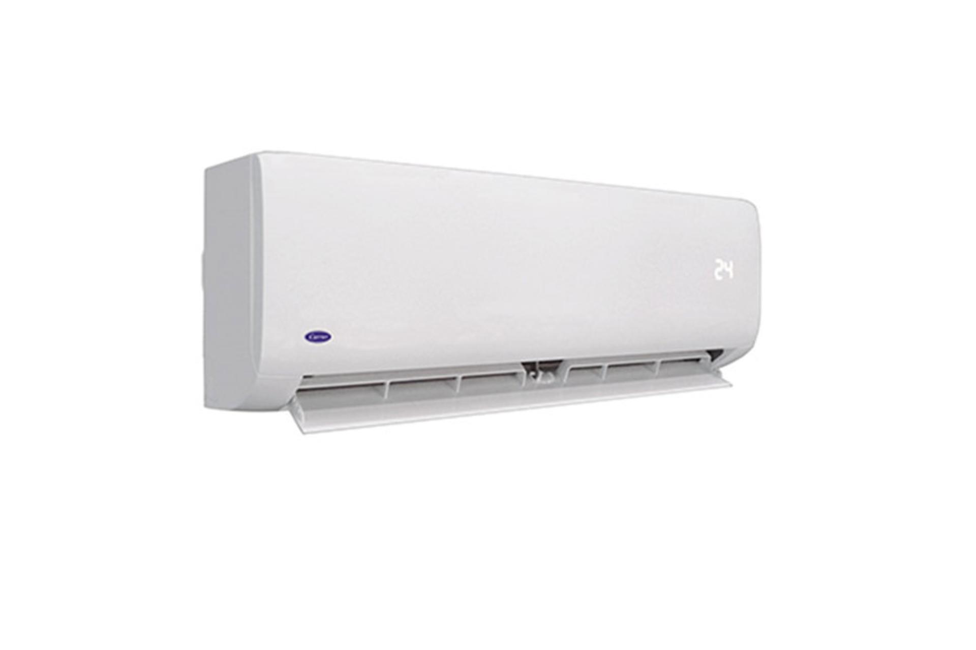 کولر گازی کریر Carrier 42QCF030733G 38QCF030733G نمای جلو و جانبی