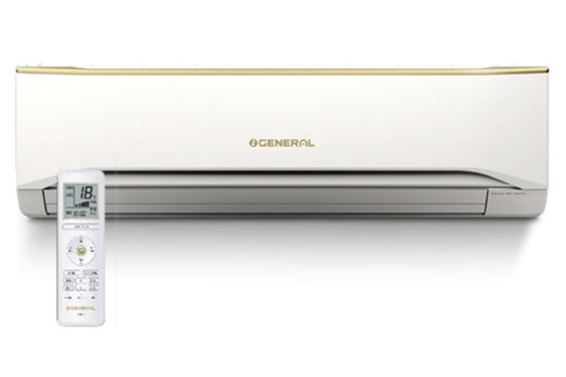 کولر گازی اجنرال OGENERAL ASGA18FUTB نمای جلو به همراه ریموت کنترل