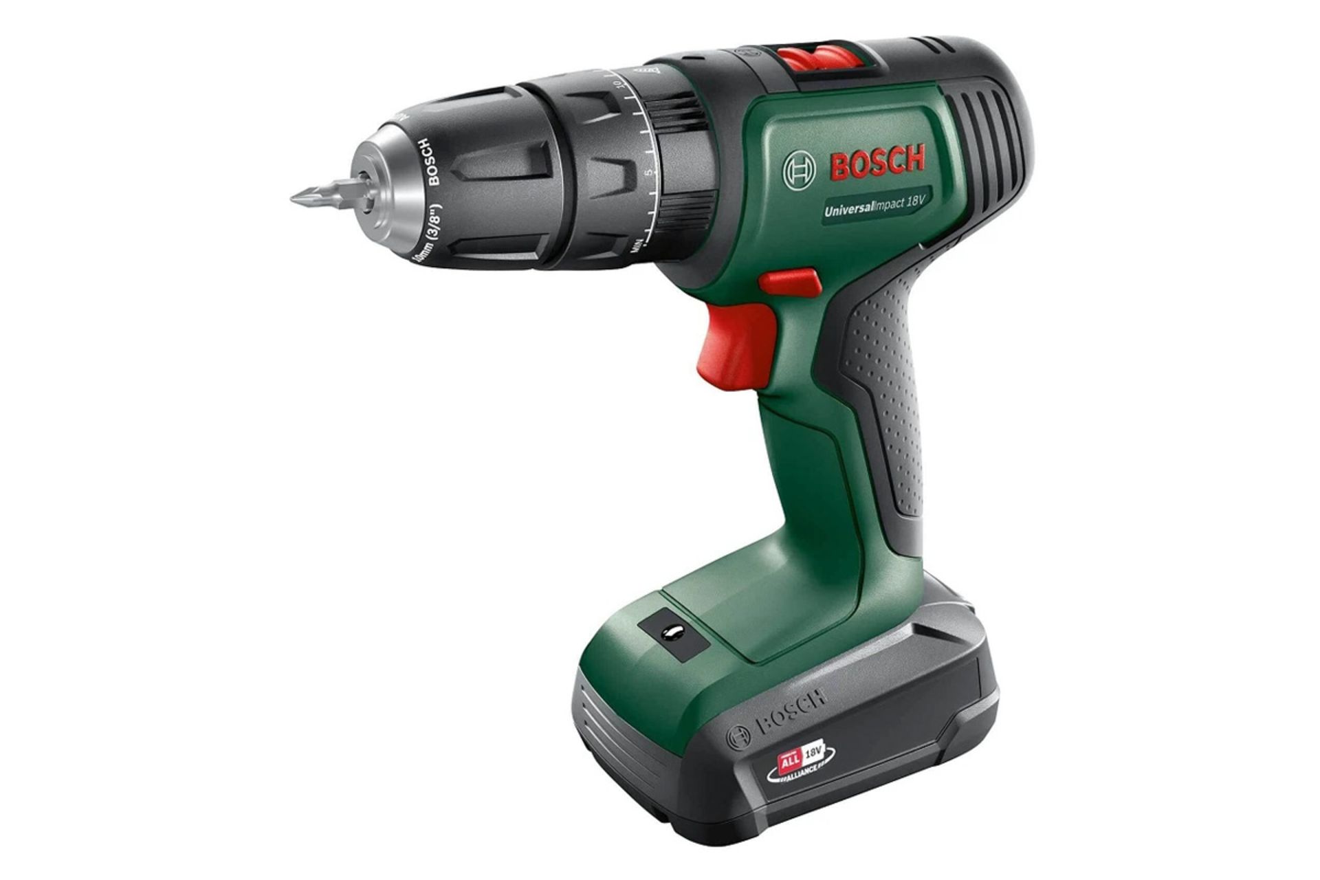 ابعاد و اندازه دریل چکشی شارژی بوش Universal Impact 18V