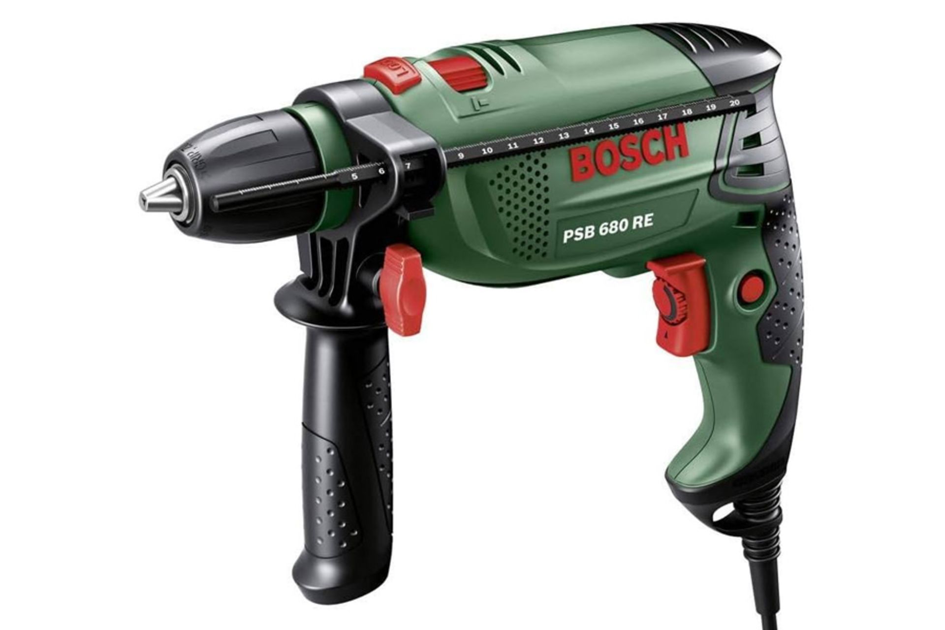 ابعاد و اندازه دریل چکشی برقی بوش PSB 680 RE