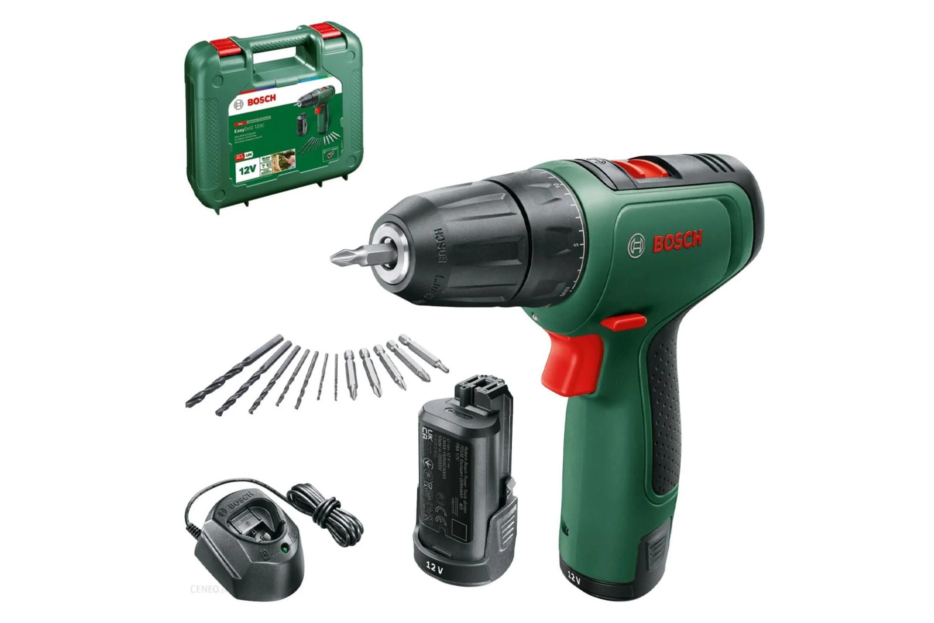 اقلام همراه دریل پیچ گوشتی شارژی بوش Easy Drill 1200