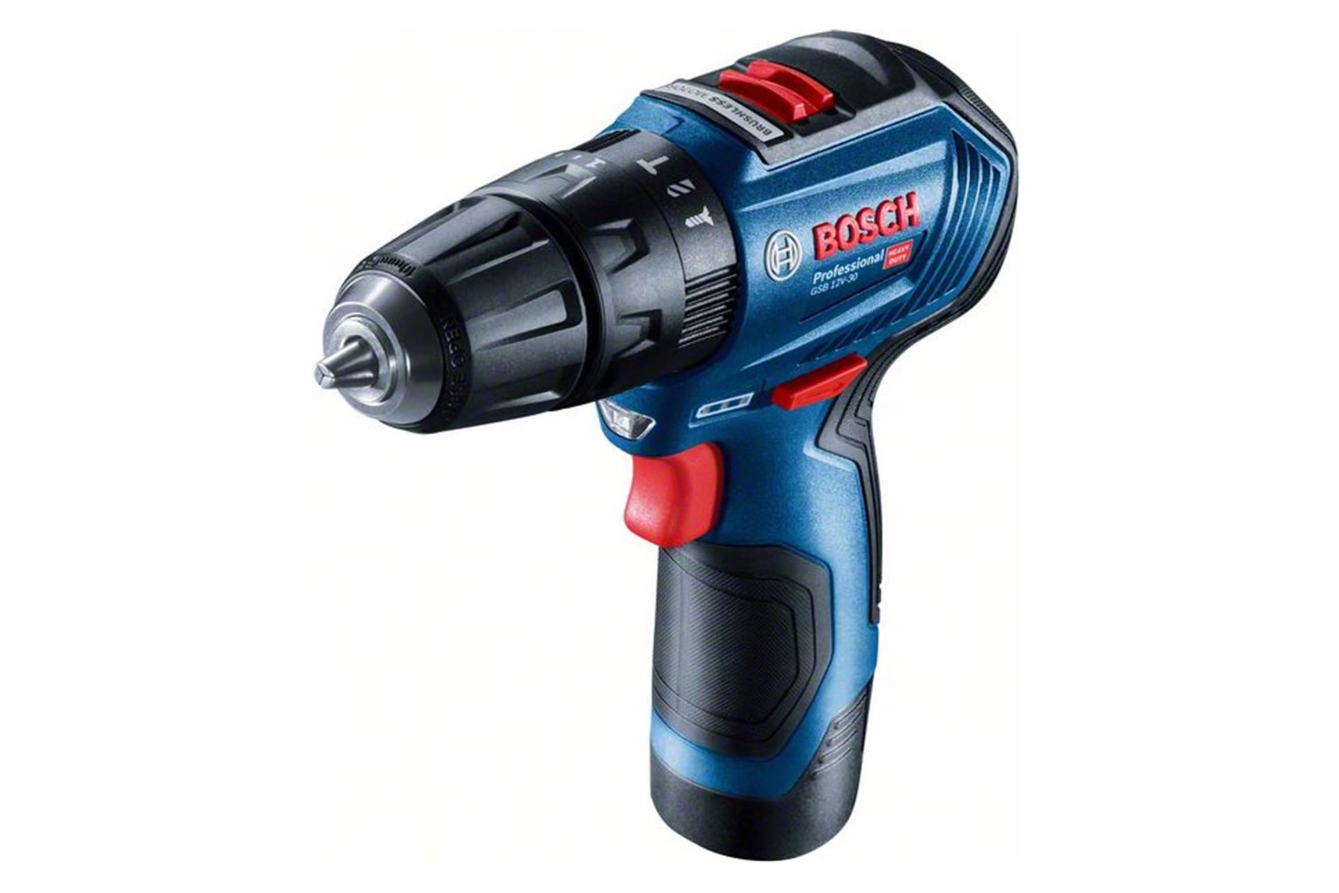 ابعاد و اندازه دریل چکشی شارژی بوش GSB 12V-30