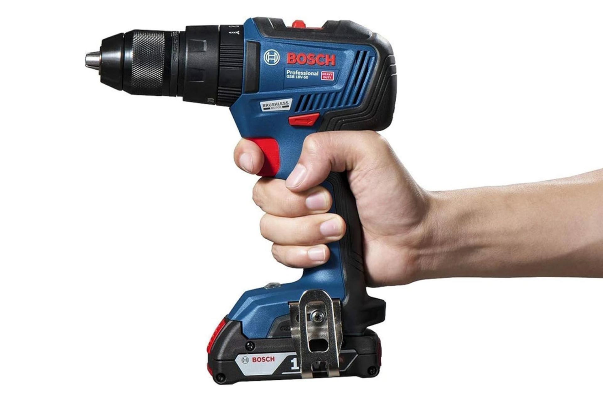 ابعاد و اندازه دریل چکشی شارژی بوش GSB 18V-50