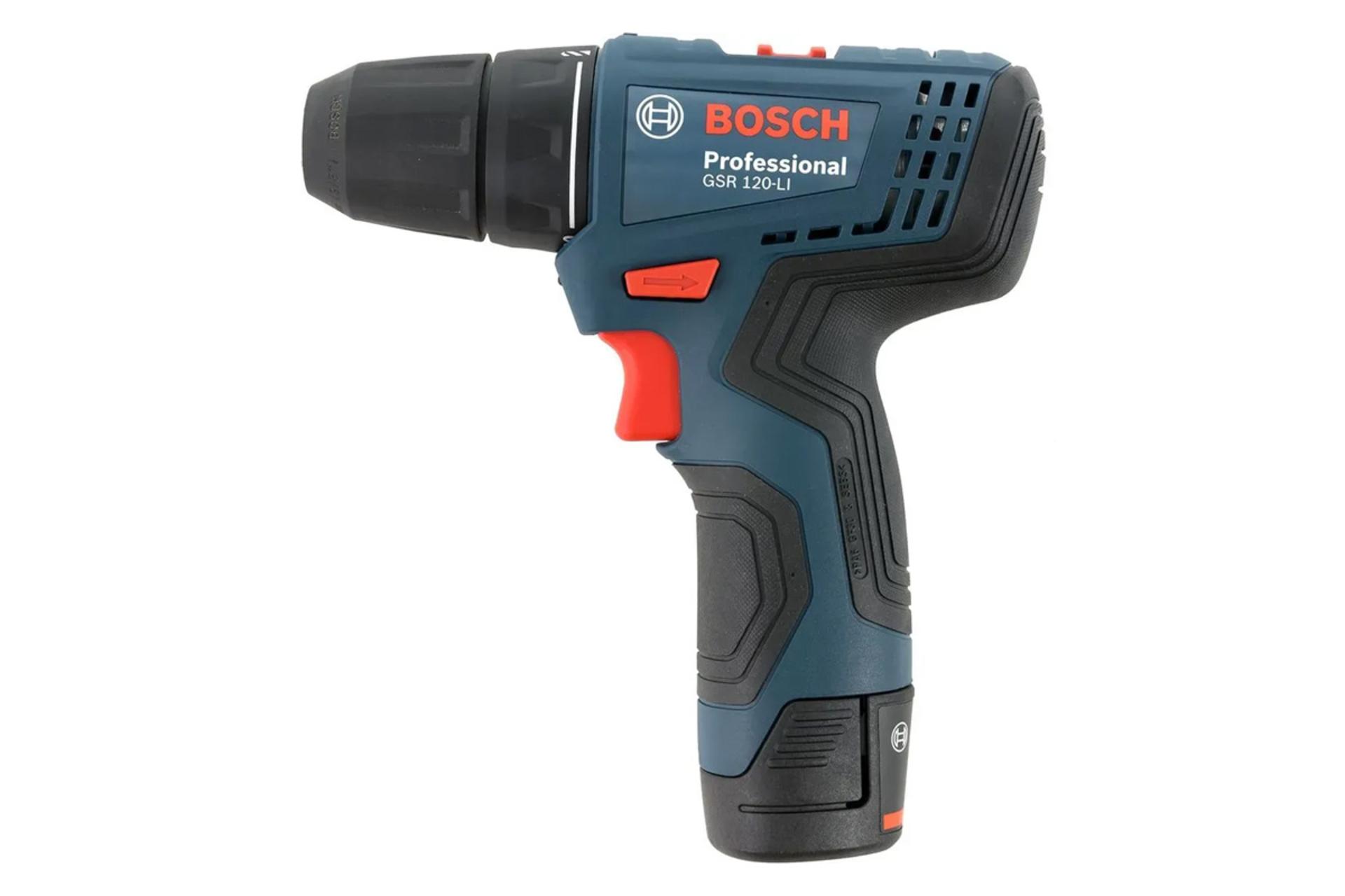 نمای کنار دریل پیچ گوشتی شارژی بوش GSR 120-LI