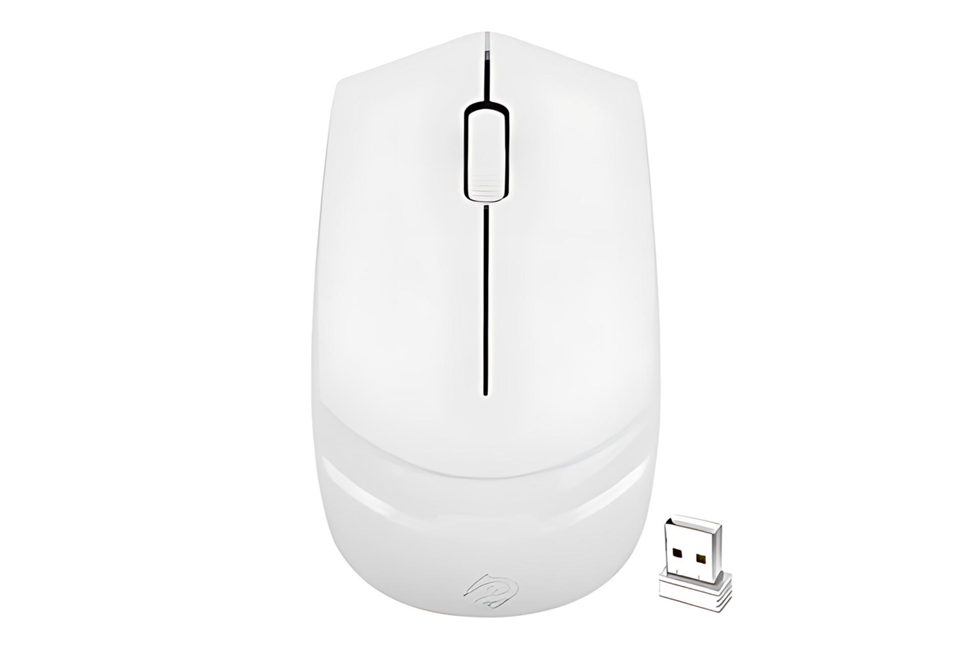 رنگ سفید ماوس ریزیو RIZYUE T12 به همراه دانگل بی سیم