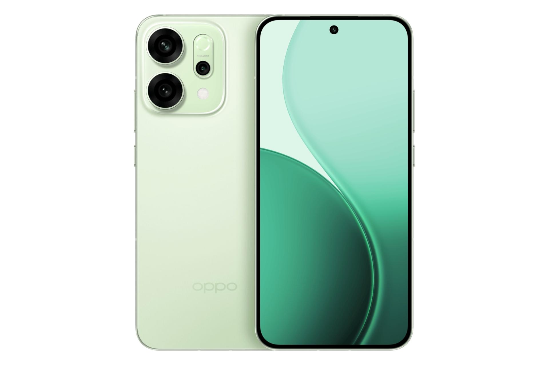 پنل جلو و پشت گوشی موبایل اوپو Oppo Reno14 سبز