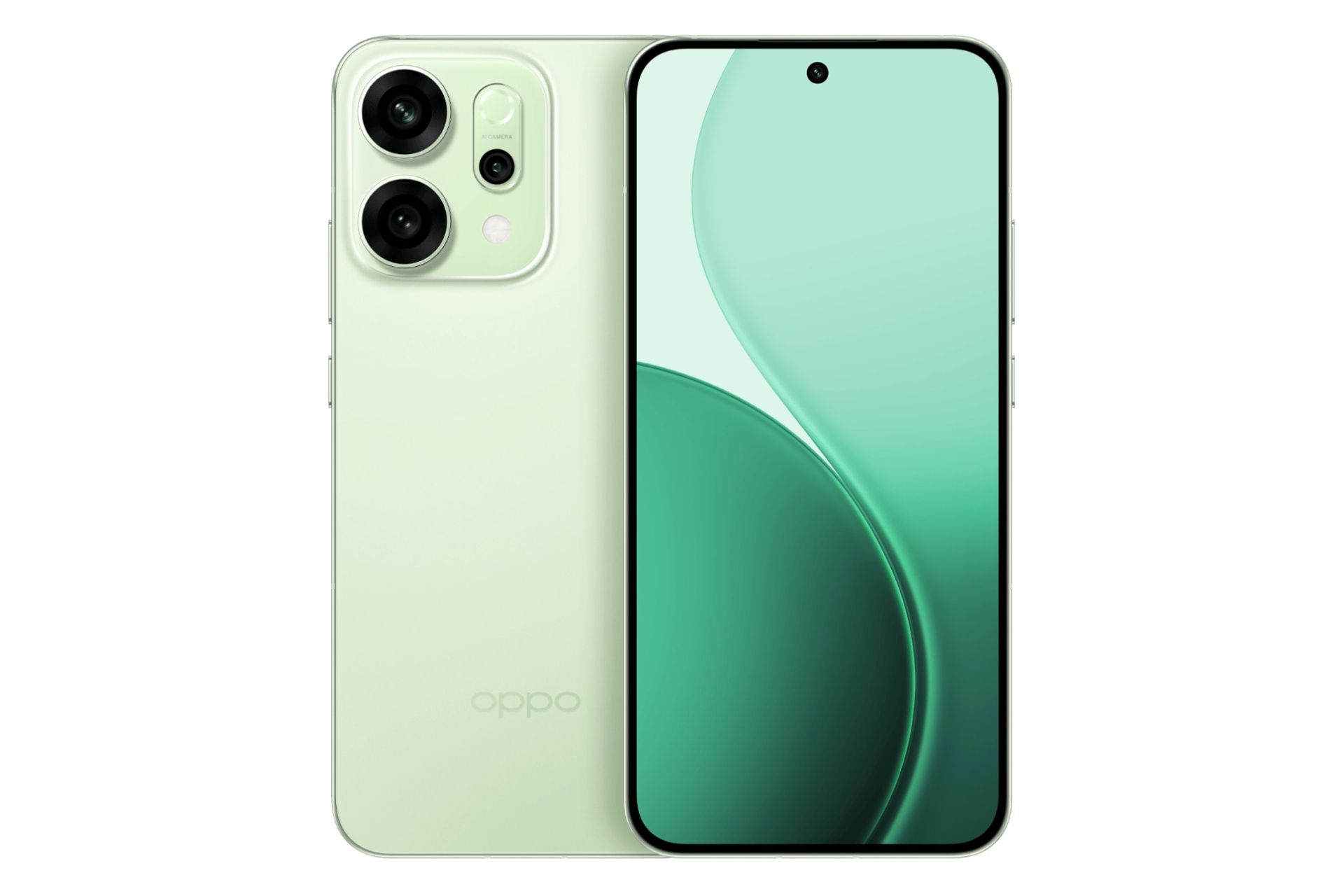 پنل جلو و پشت گوشی موبایل اوپو Oppo Reno14 سبز