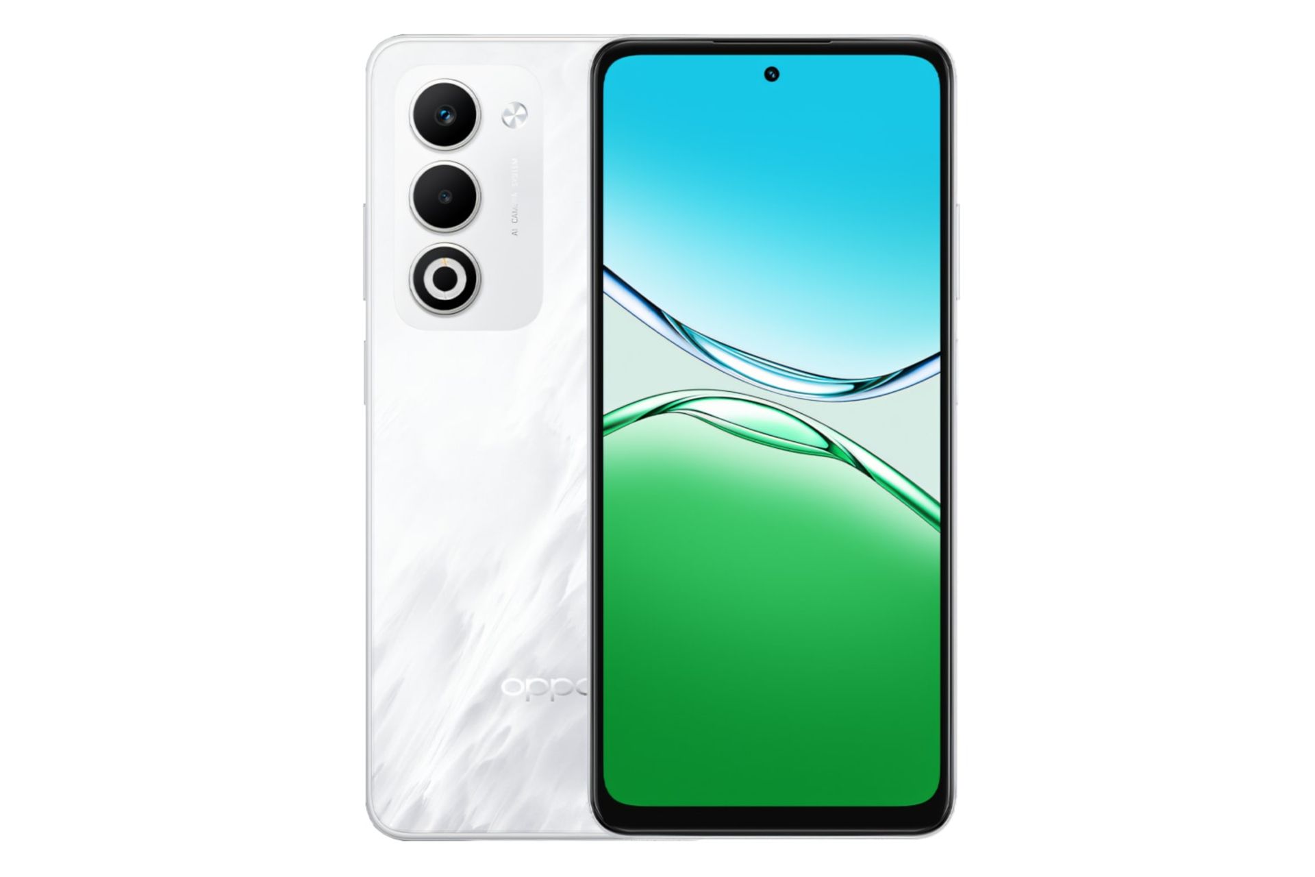 پنل جلو و پشت گوشی موبایل A5 4G اوپو نسخه گلوبال سفید / Oppo A5 4G Global