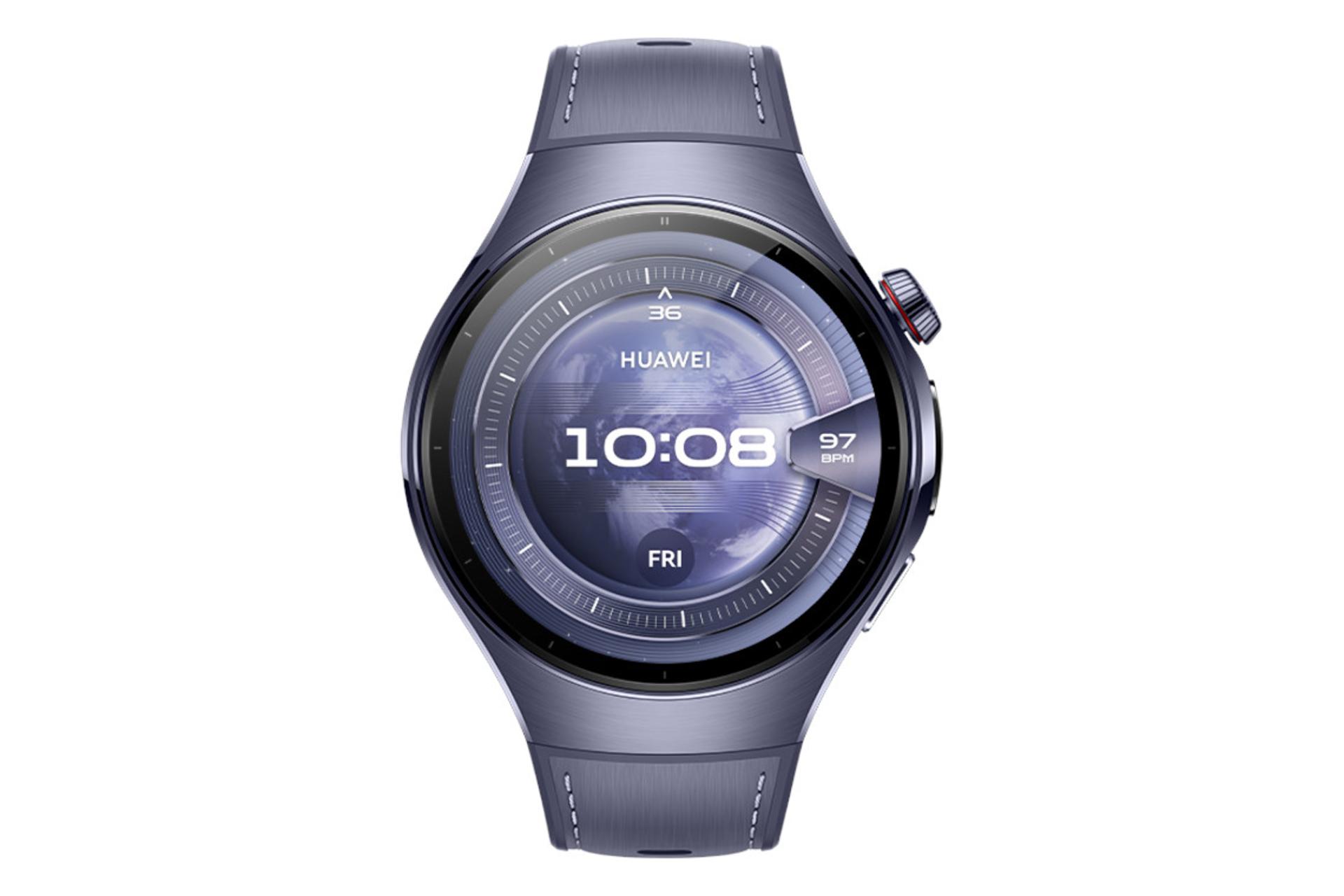 ساعت هوشمند هواوی واچ 5 مدل 46 میلی‌متری بنفش از نمای روبرو / Huawei Watch 5 46mm