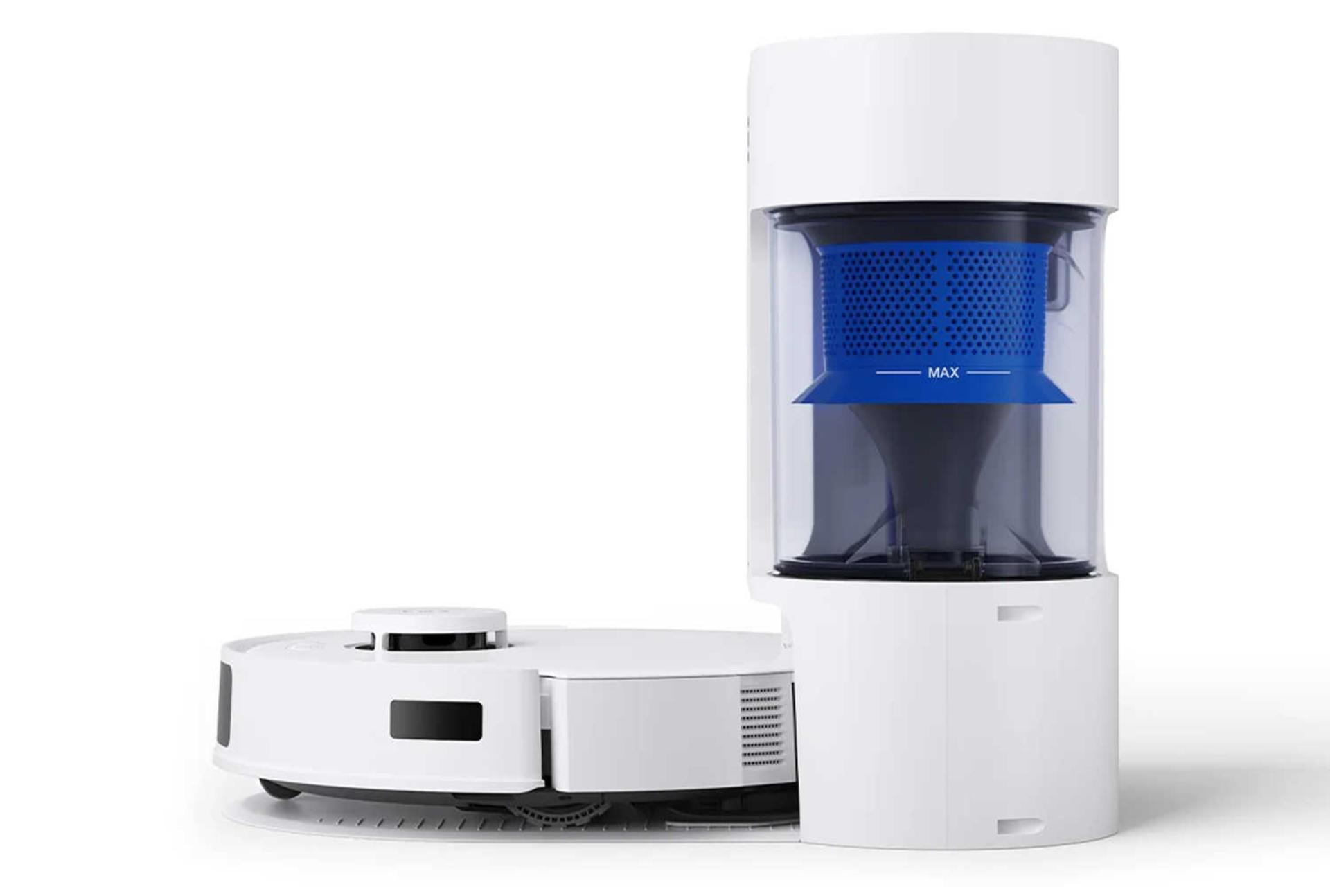 نمای کناری جارو رباتیک اکووکس DEEBOT N20 PRO PLUS رنگ سفید