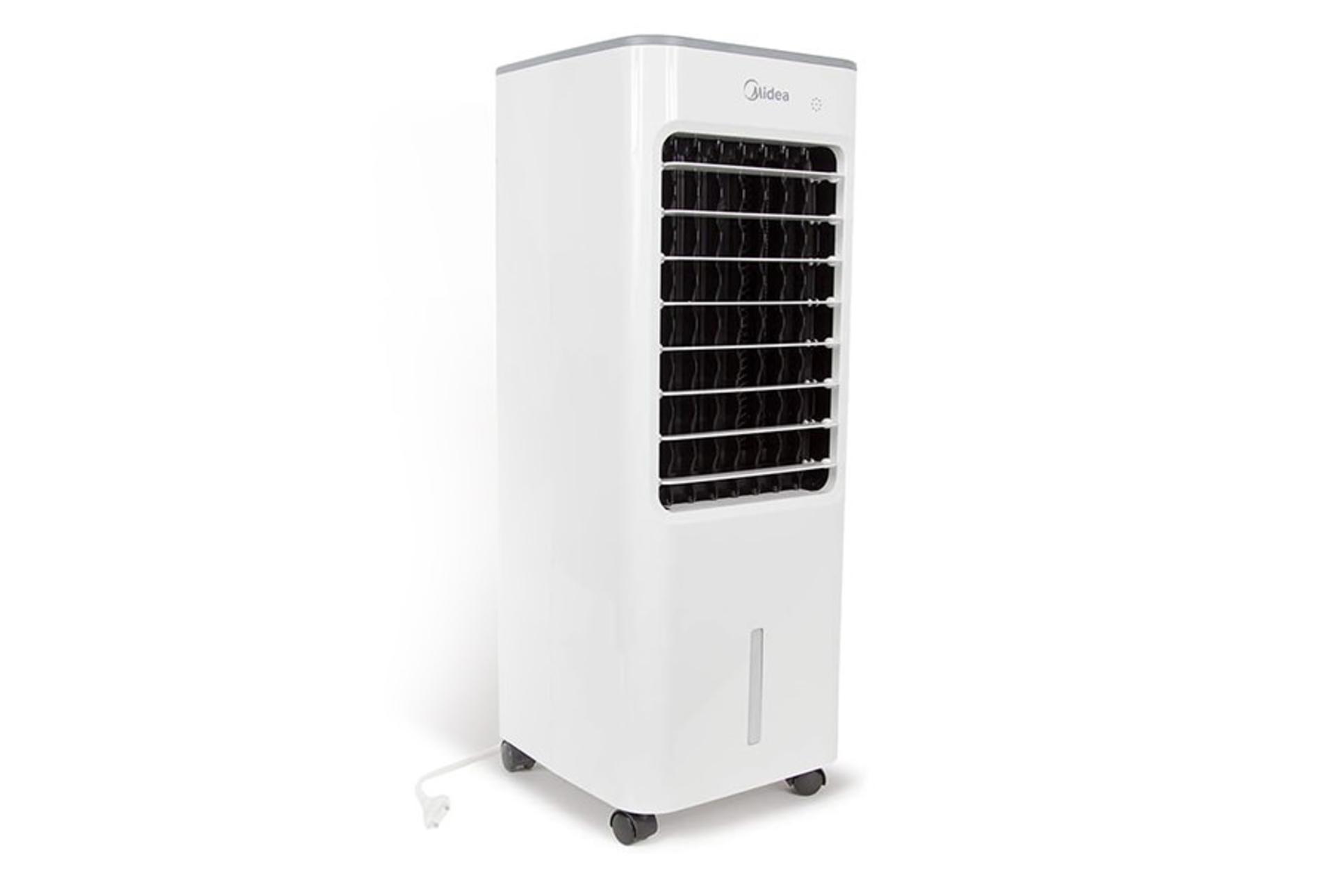 کولر آبی مایدیا Midea AC100-18B نمای جلو و جانبی