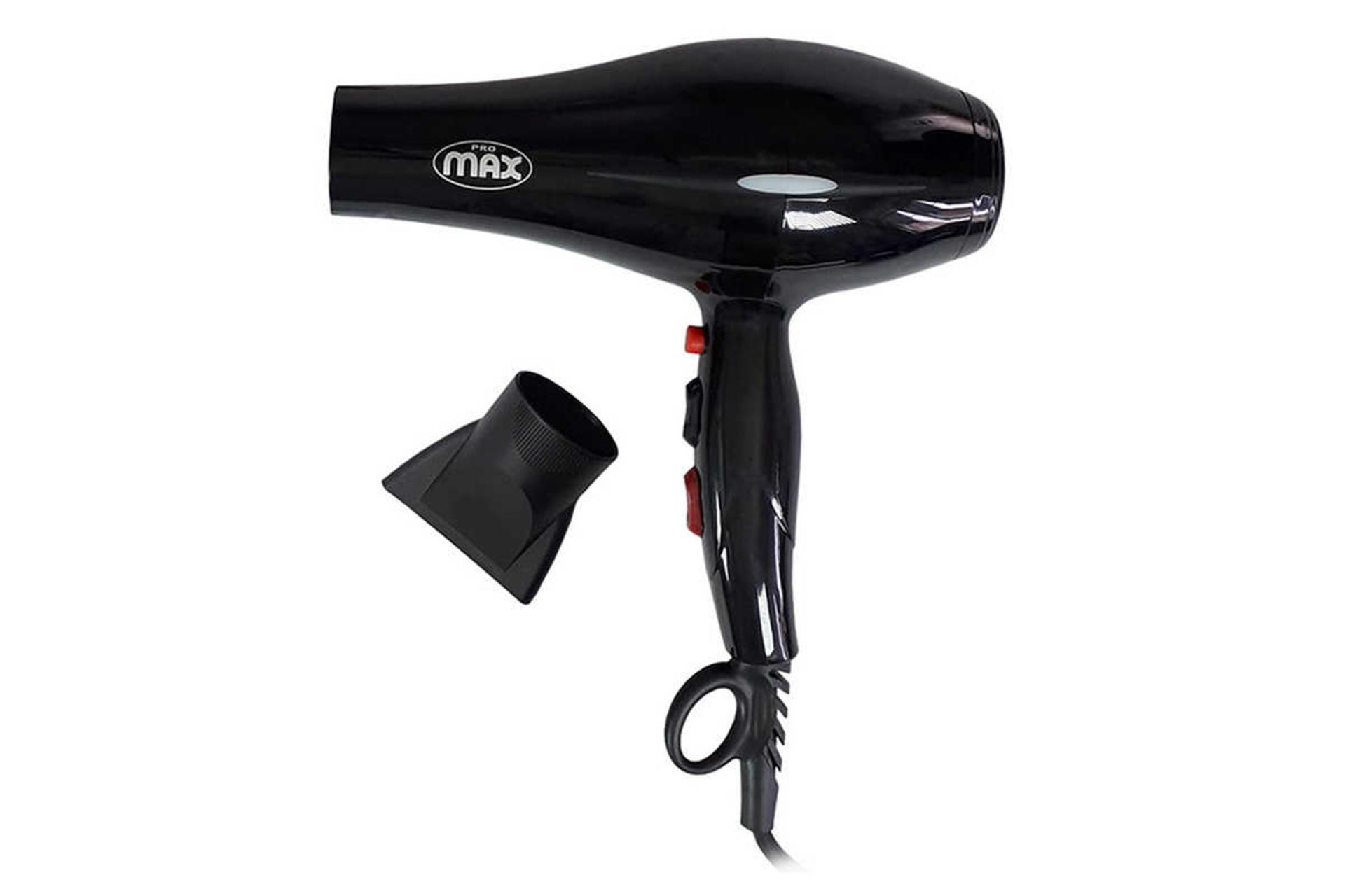 نمای سمت راست سشوار پرومکس MXS-8889 به همراه سری متمرکزکننده