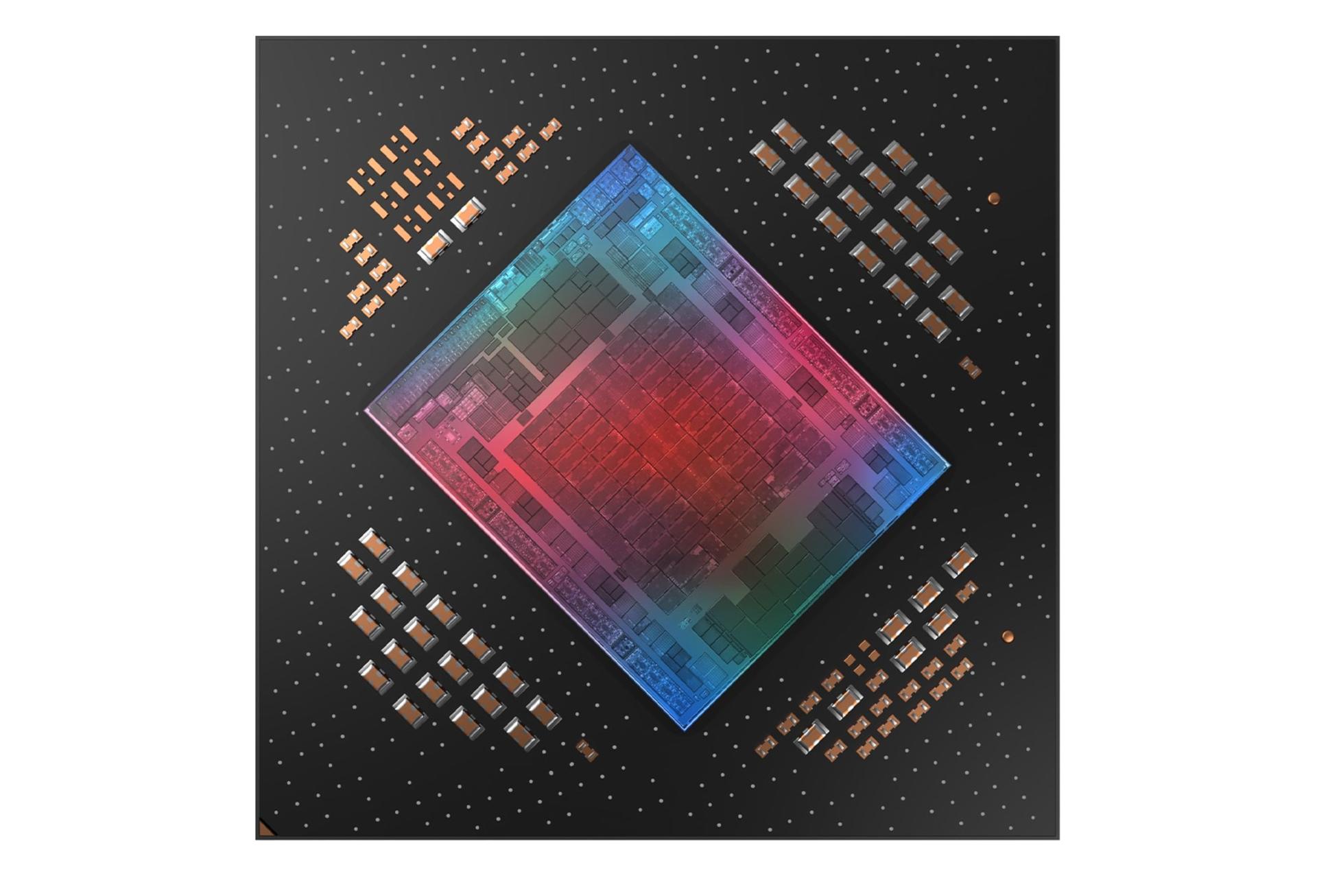 نمای چیپ کارت گرافیک AMD رادئون RX 9060 XT