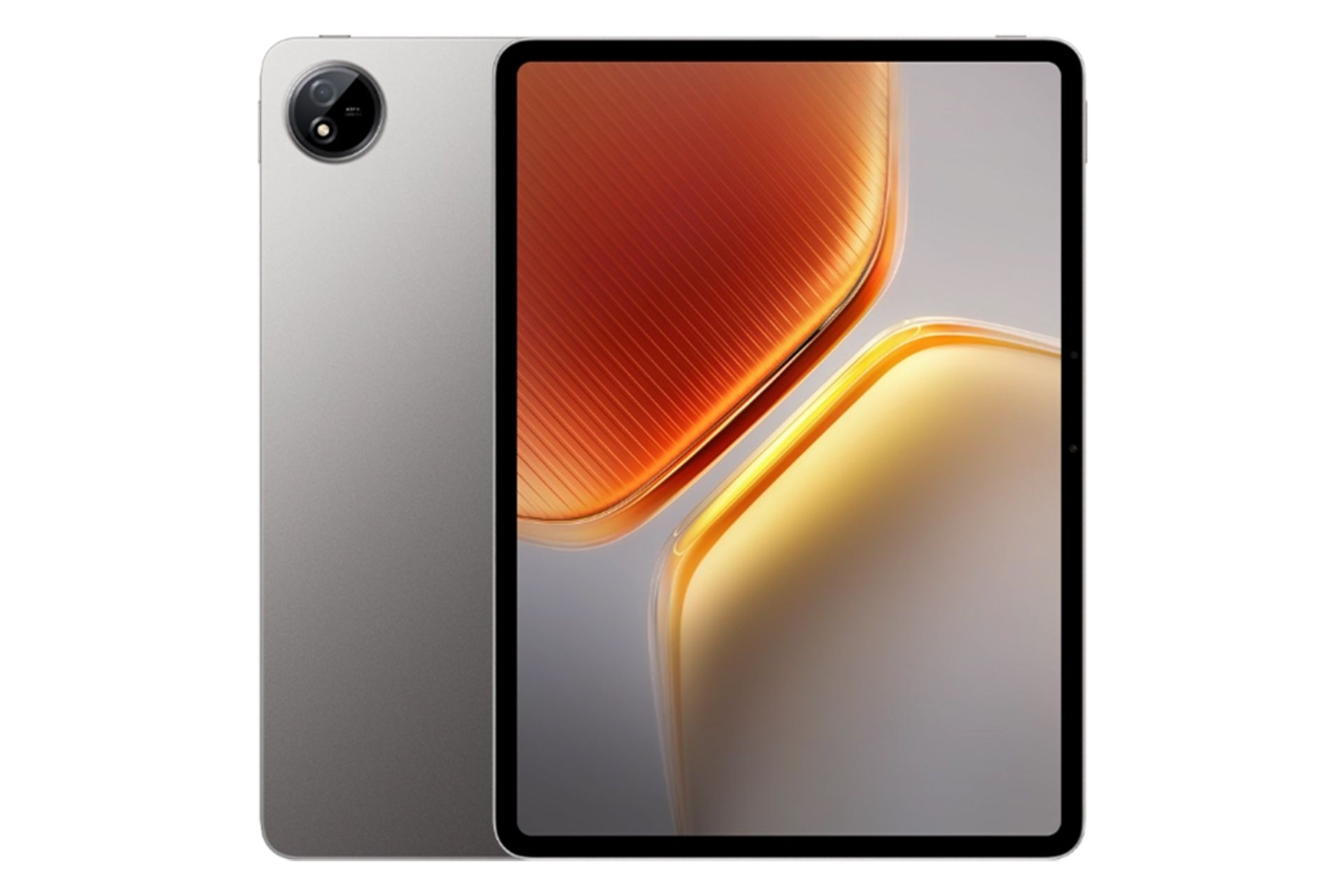 نمای کلی تبلت iQOO پد 5 ویوو / vivo iQOO Pad5 با نمایشگر روشن و نمایش دوربین پنل پشت