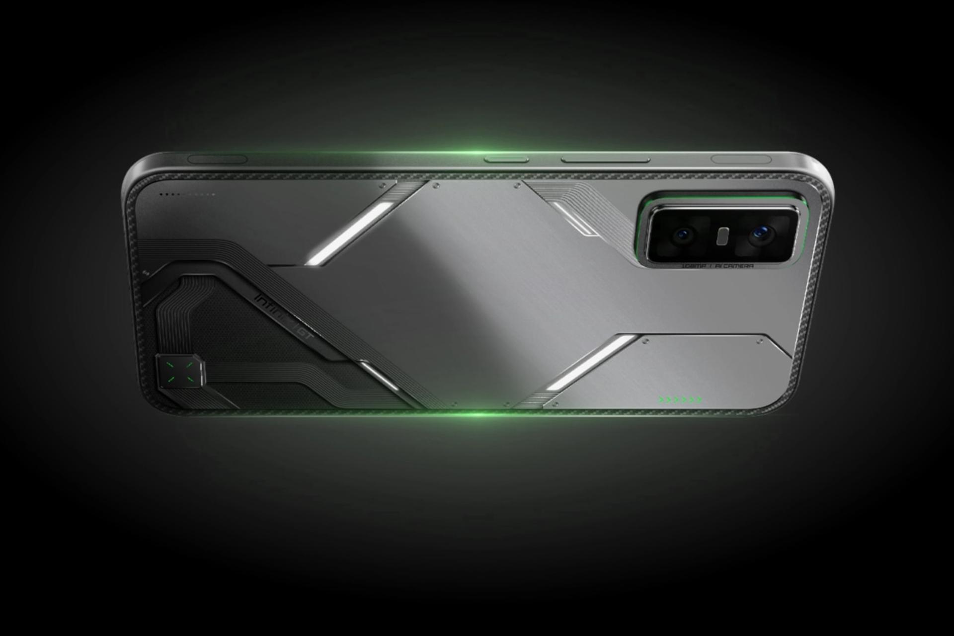 پنل پشت و چینش دوربین گوشی موبایل GT 30 پرو اینفینیکس خاکستری / Infinix GT 30 Pro