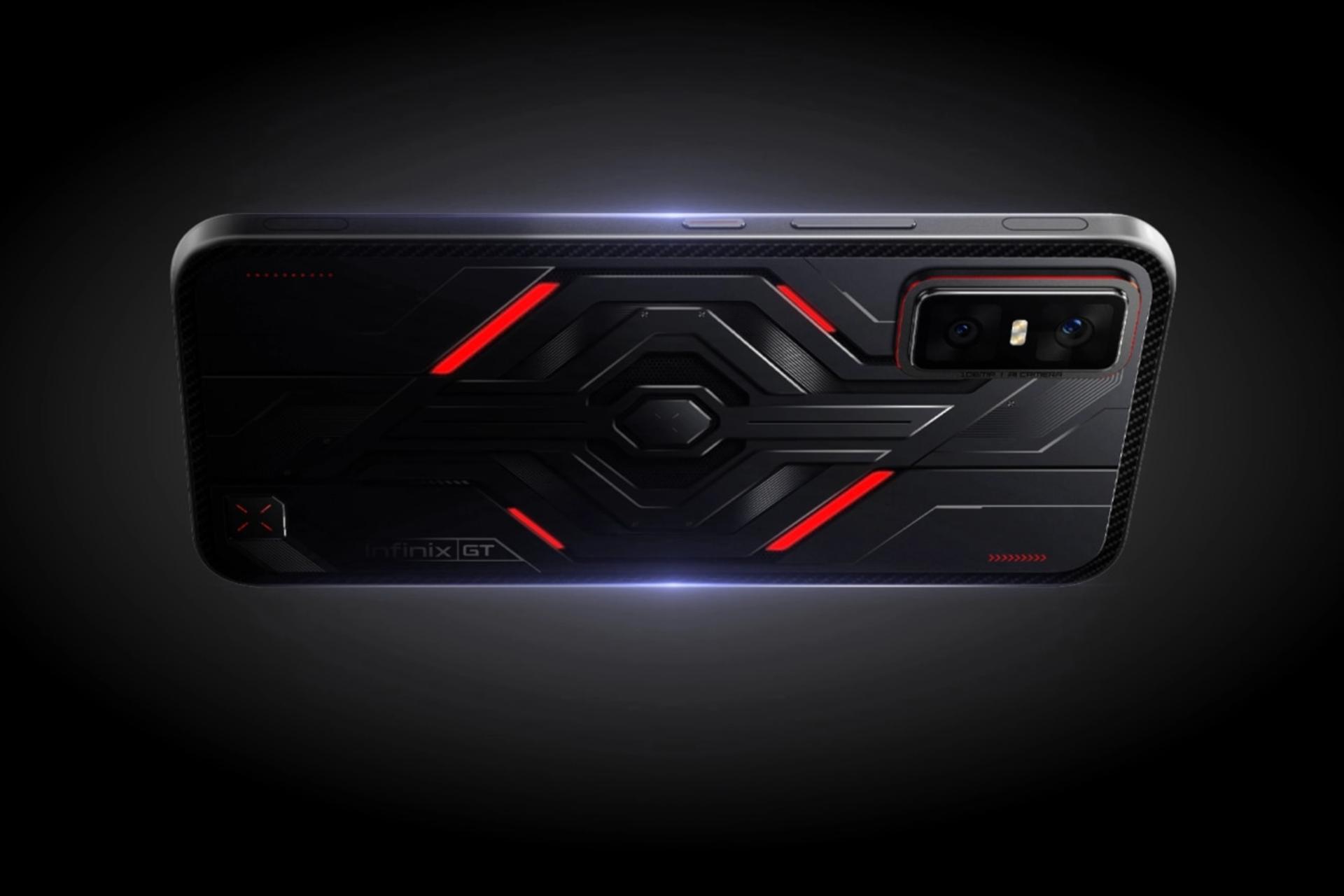 پنل پشت و چینش دوربین گوشی موبایل GT 30 پرو اینفینیکس مشکی / Infinix GT 30 Pro