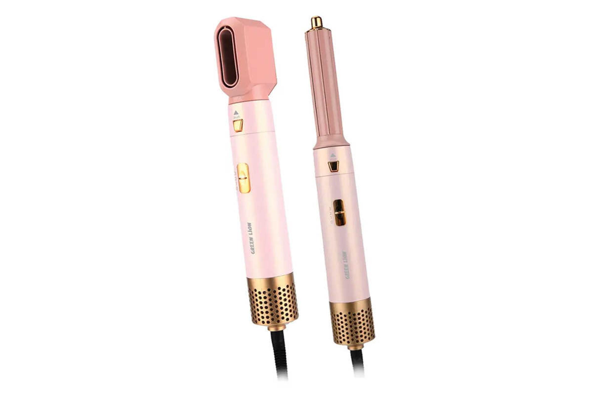 نمای سمت راست سشوار گرین لیون Hair Styler 2 رنگ صورتی