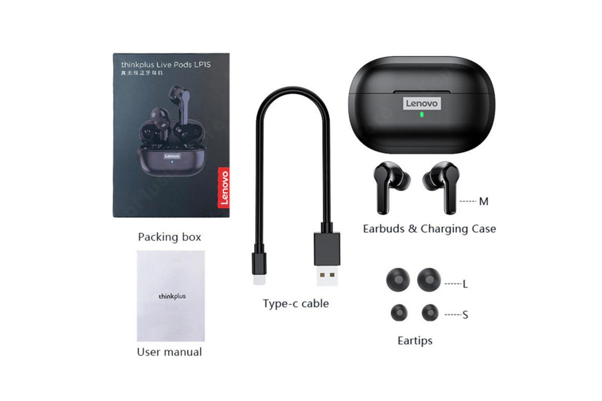 اقلام همراه هدفون لنوو ThinkPlus LivePods LP1S