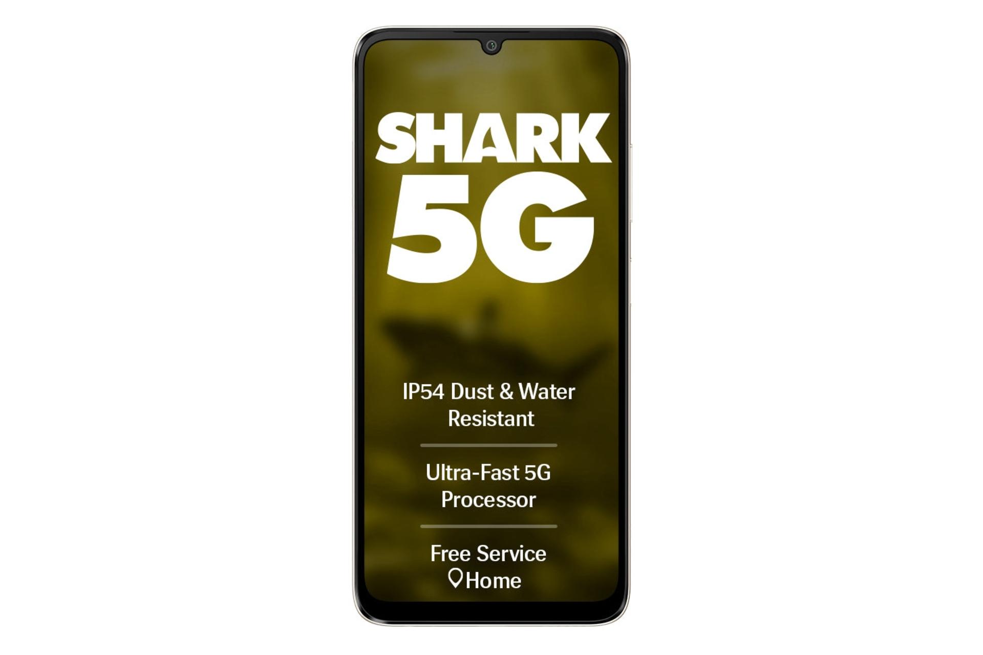 پنل جلو و صفحه نمایش گوشی موبایل لاوا Lava Shark 5G طلایی