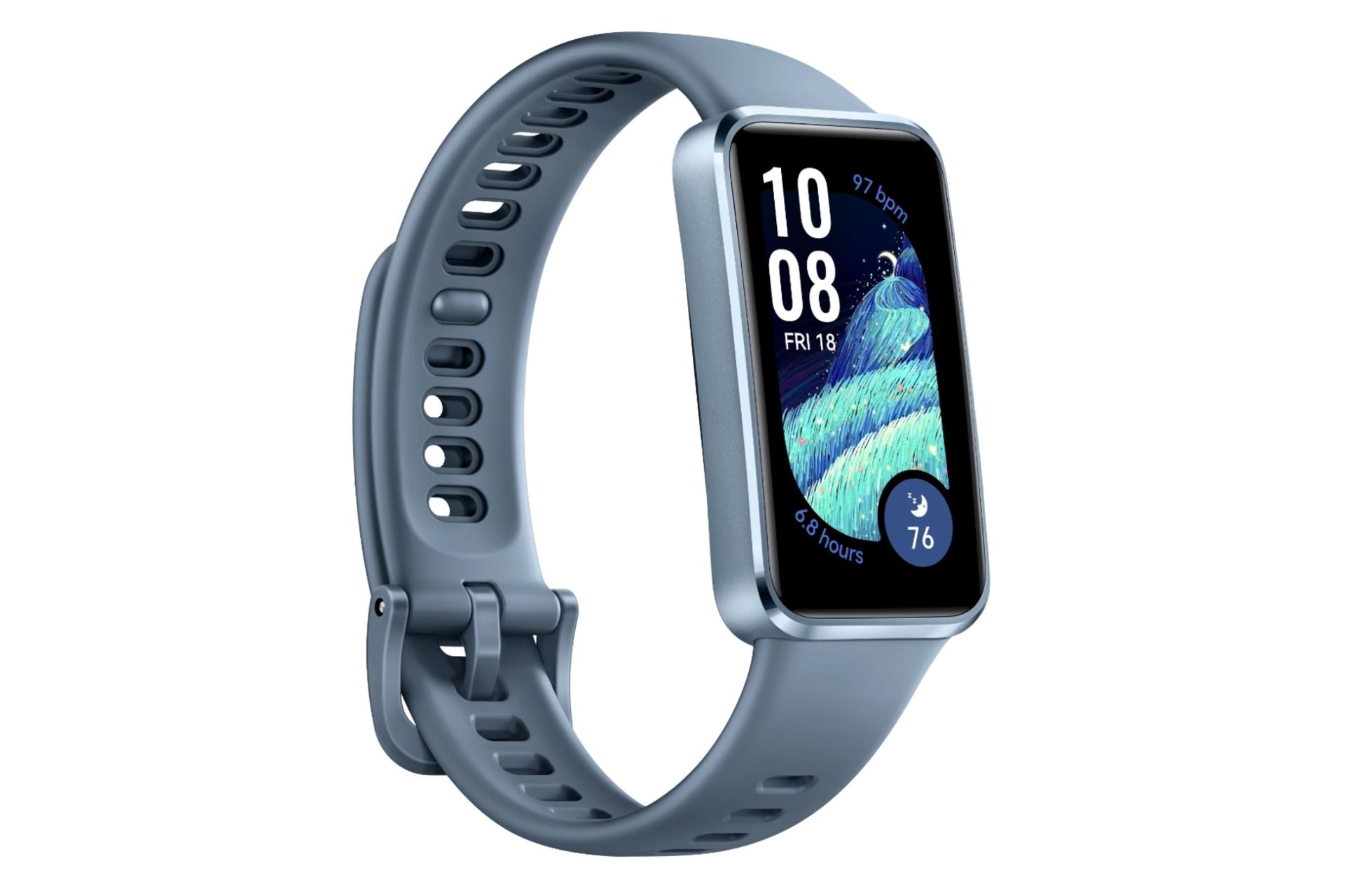 سمت چپ ساعت هوشمند هواوی بند 10 آبی / Huawei Band 10