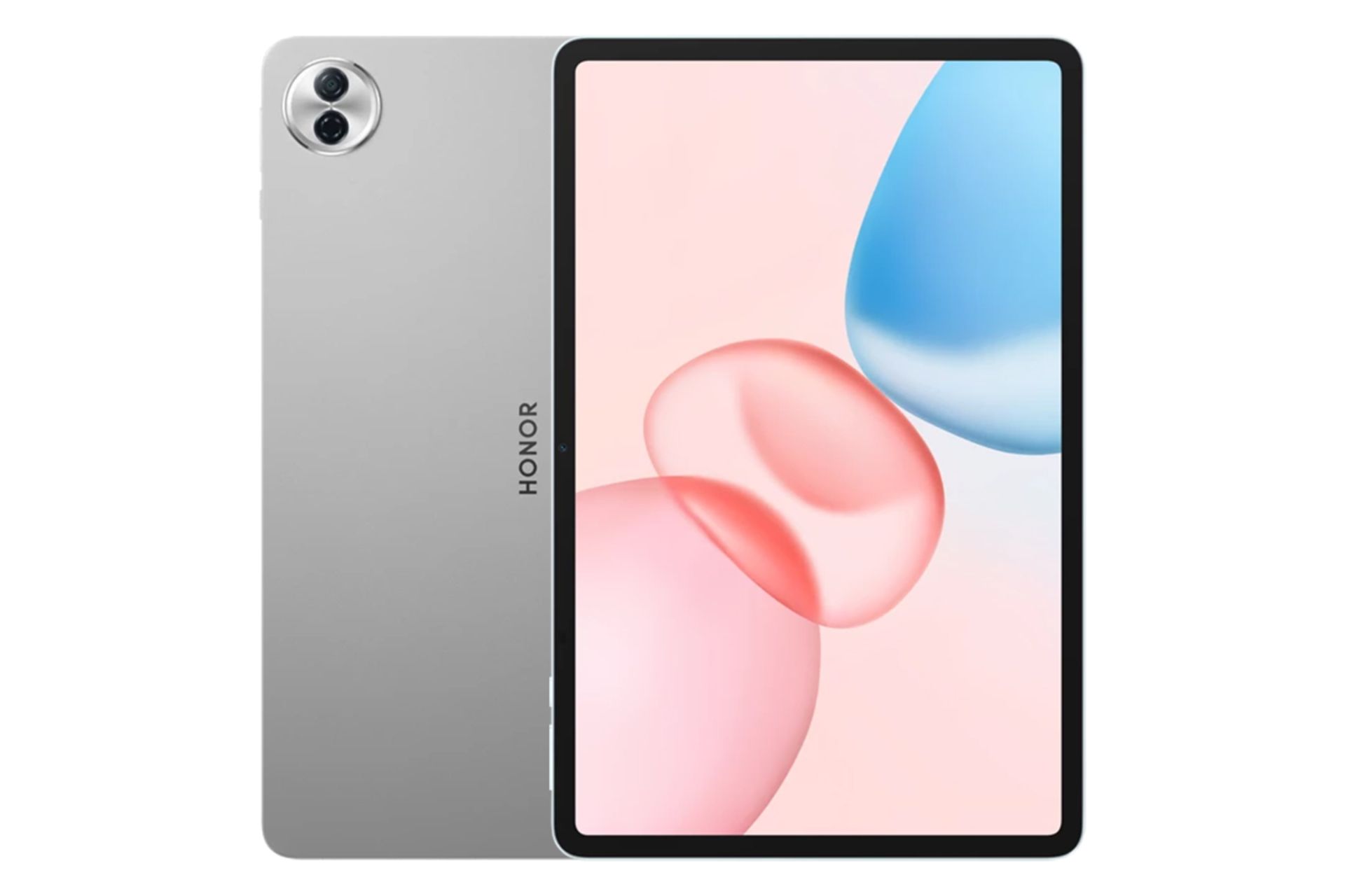 نمای کلی تبلت آنر پد 10 / HONOR Pad 10 با نمایشگر روشن و نمایش دوربین پنل پشت