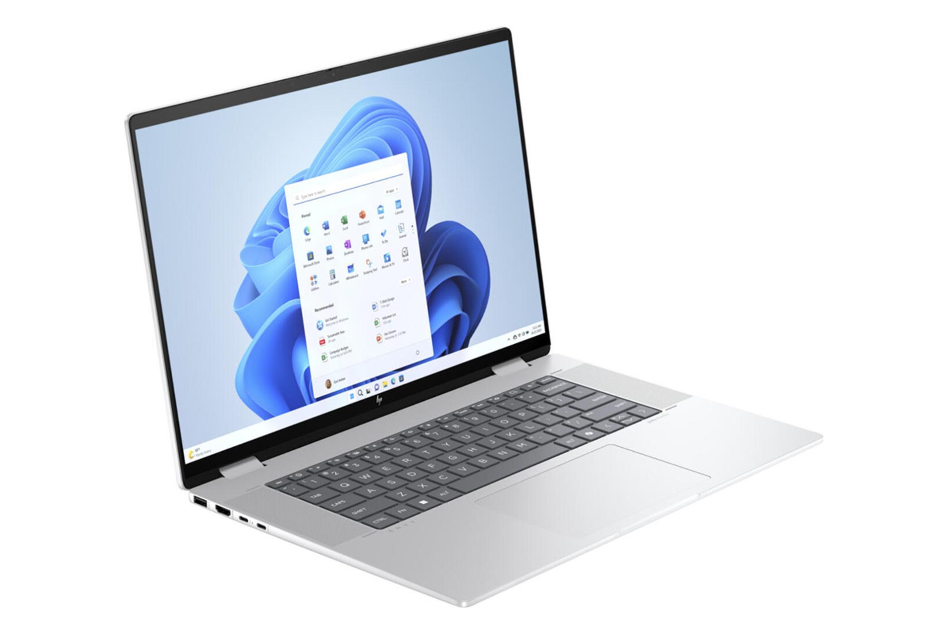 لپ تاپ اچ پی HP ENVY x360 16-ac0013dx نمای جلو و چپ