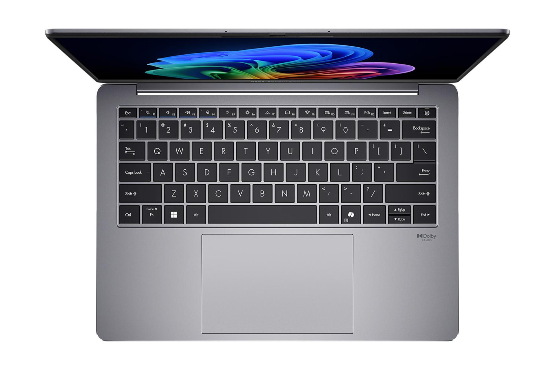 لپ تاپ ایسوس ASUS ExpertBook P5 P5405 نمای بالا و کیبورد