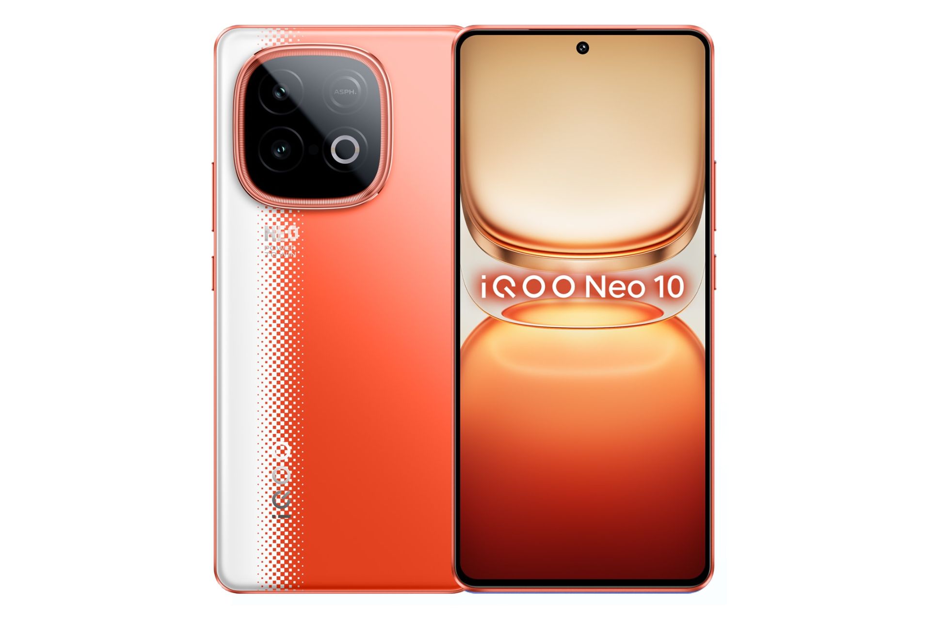 پنل جلو و پشت گوشی موبایل iQOO Neo 10 نسخه گلوبال قرمز و سفید / vivo iQOO Neo 10 Global