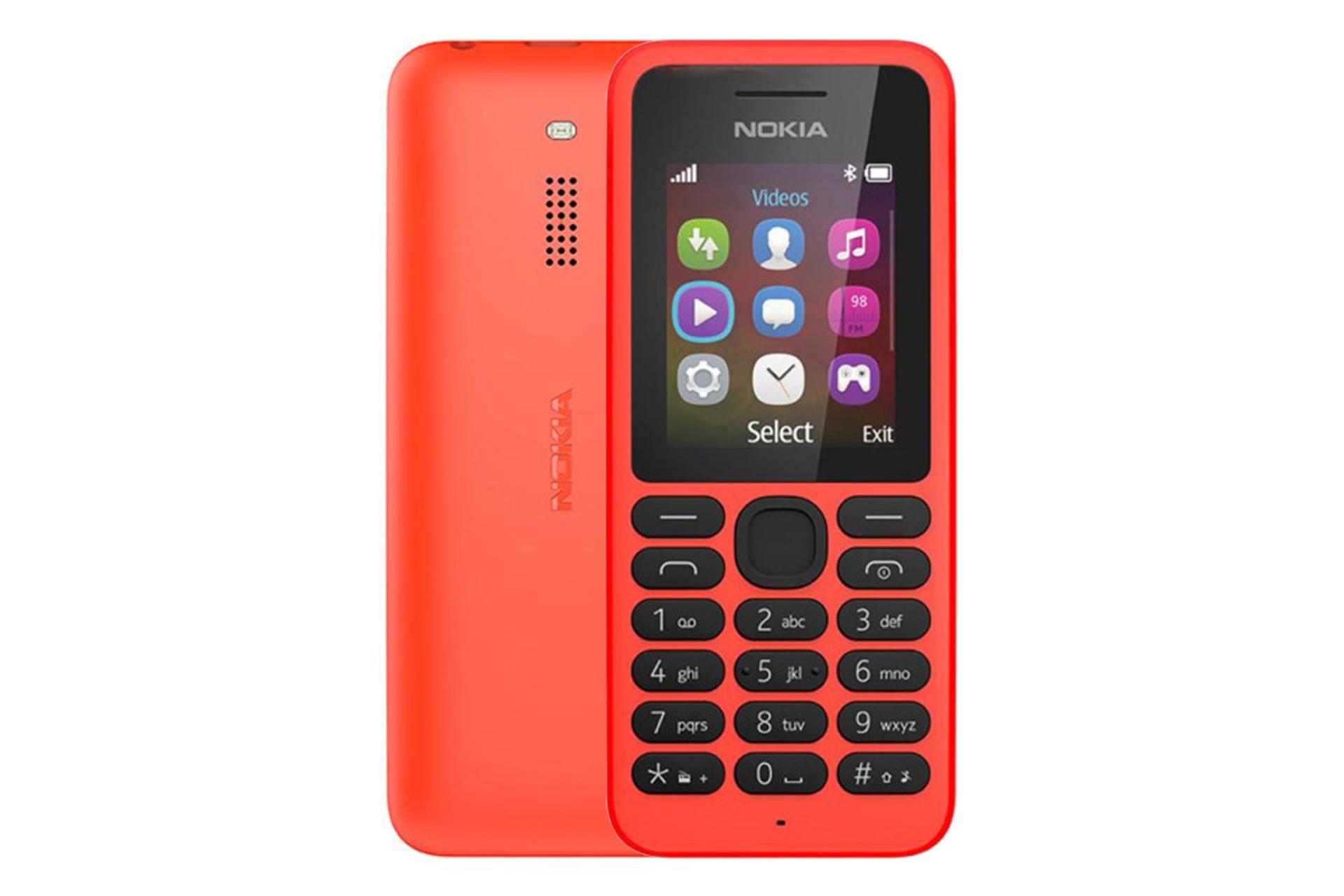 پنل جلو و پشت گوشی موبایل نوکیا 130 نسخه 2014 قرمز / Nokia 130 2014