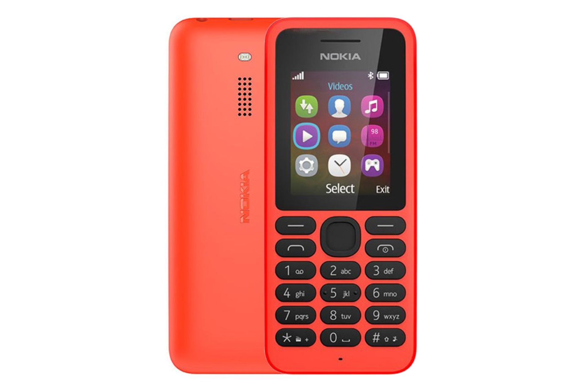 پنل جلو و پشت گوشی موبایل نوکیا 130 نسخه 2014 قرمز / Nokia 130 2014