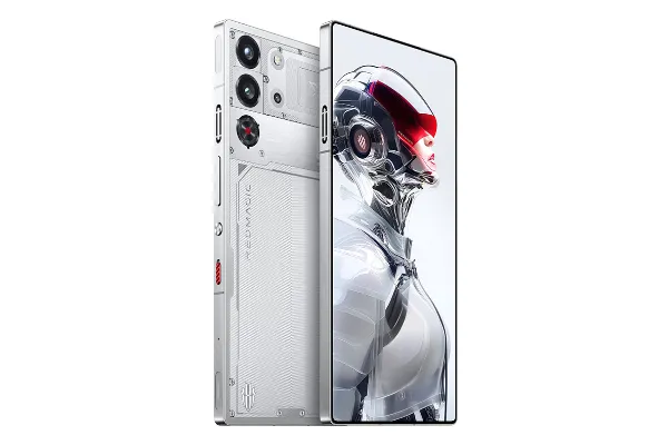 نمای جانبی گوشی موبایل نوبیا رد مجیک 10S پرو پلاس زد تی ای نقره ای / ZTE nubia RedMagic 10SPro Plus