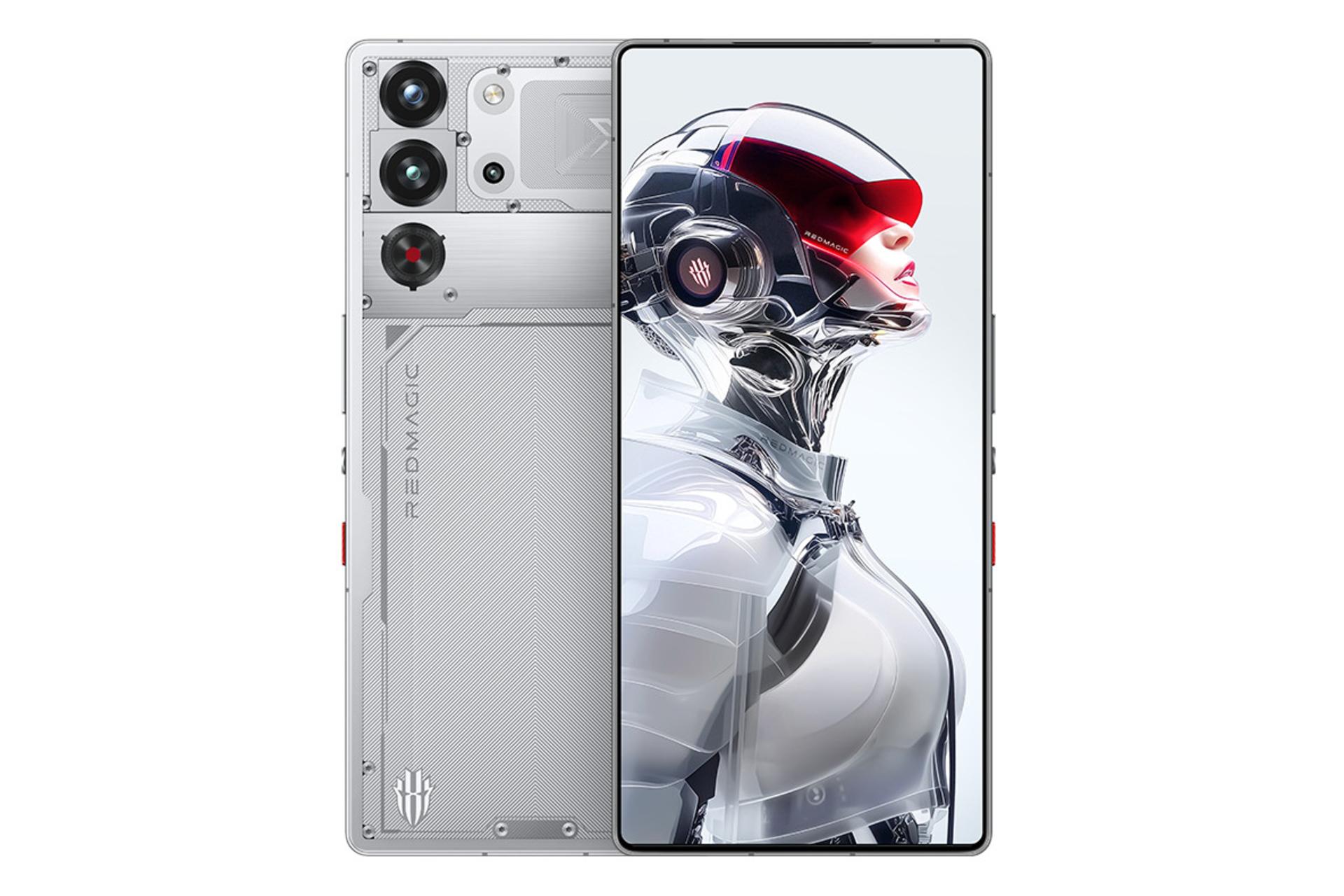 پنل جلو و پشت گوشی موبایل نوبیا رد مجیک 10S پرو پلاس زد تی ای نقره ای / ZTE nubia RedMagic 10SPro Plus