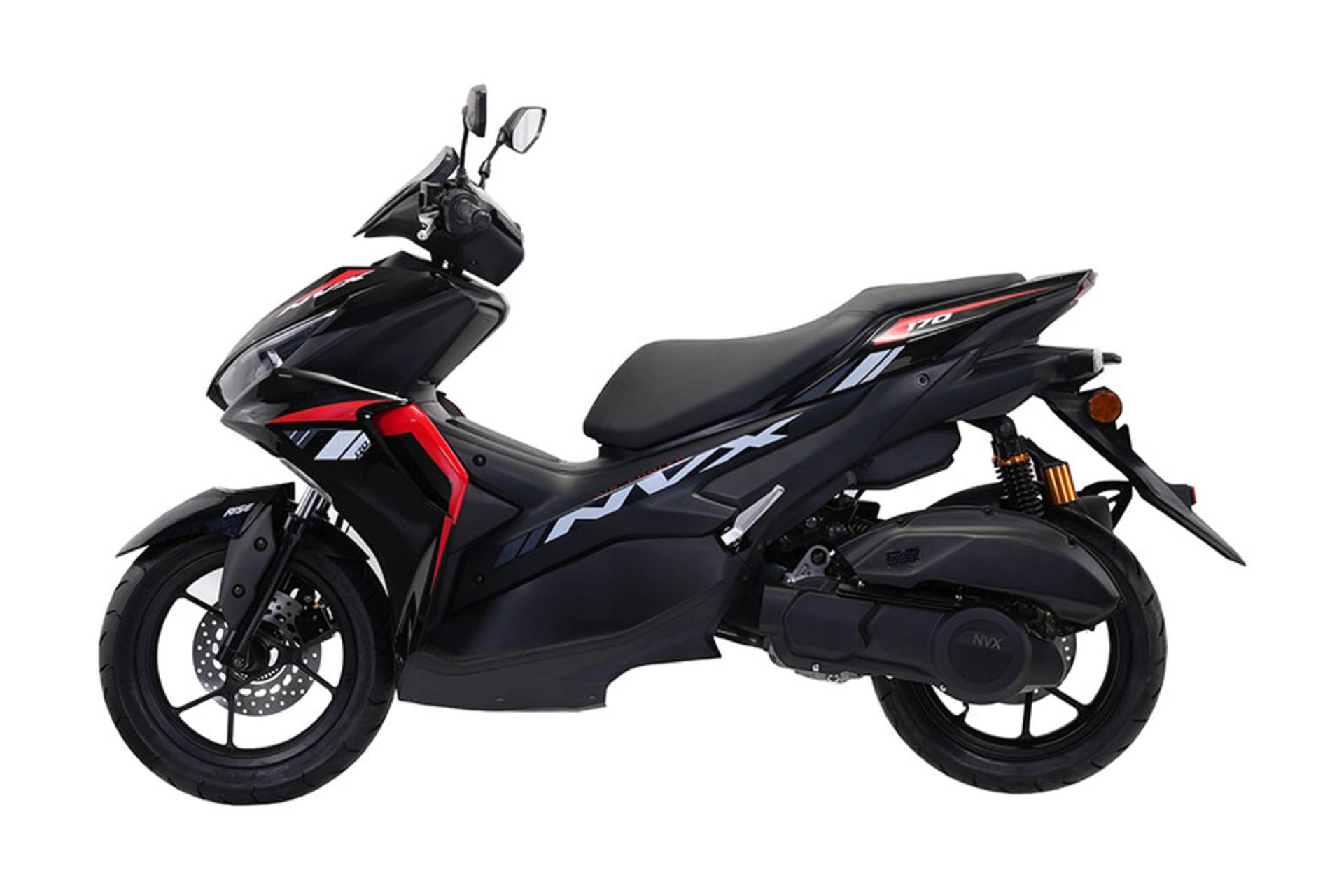 کبیر موتور طرح آیرومکس Kabir Motor RISE NVX 170 نمای جانبی رنگ مشکی و قرمز
