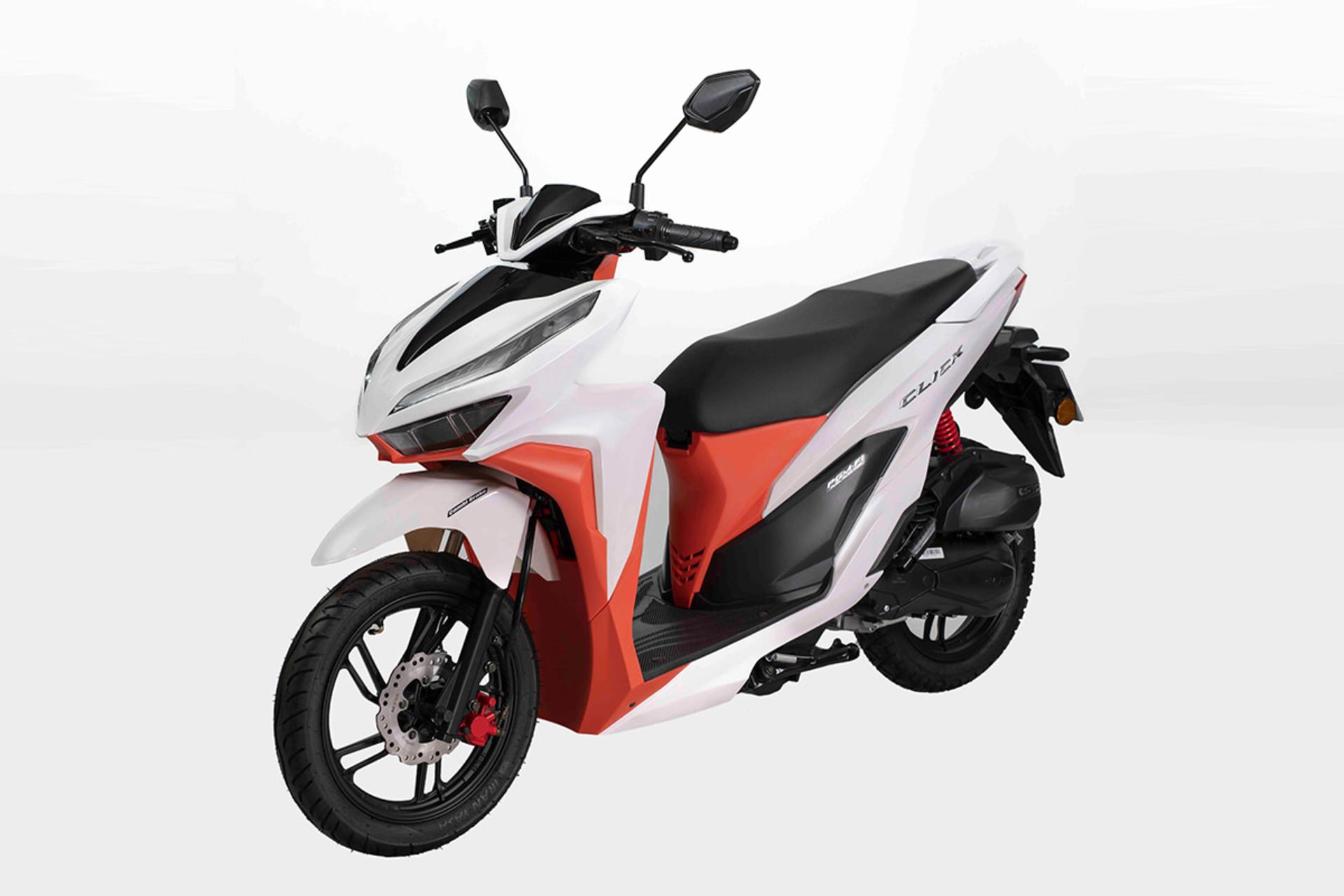 موتورسیکلت کبیر موتور طرح کلیک Kabir Motor CLICK UP 170 رنگ سفید و نارنجی