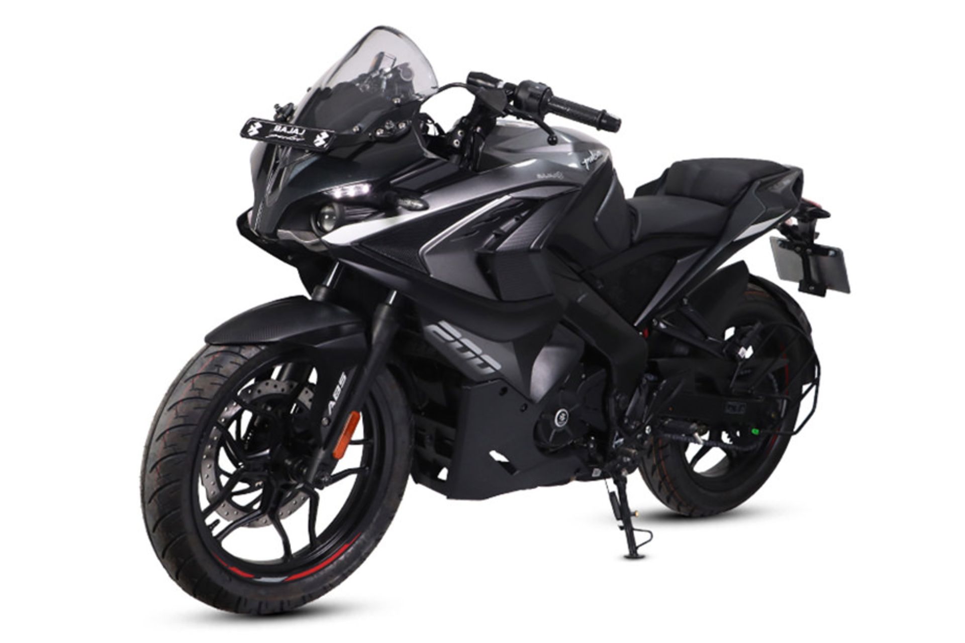 موتورسیکلت باجاج پالس Bajaj Pulsar RS200 نمای جلو و جانبی