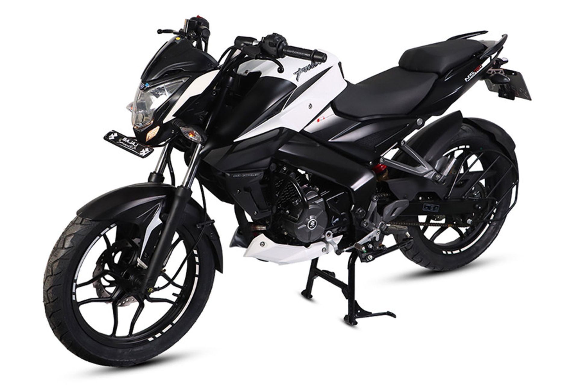 موتورسیکلت باجاج پالس Bajaj Pulsar NS160 نمای جلو و جانبی