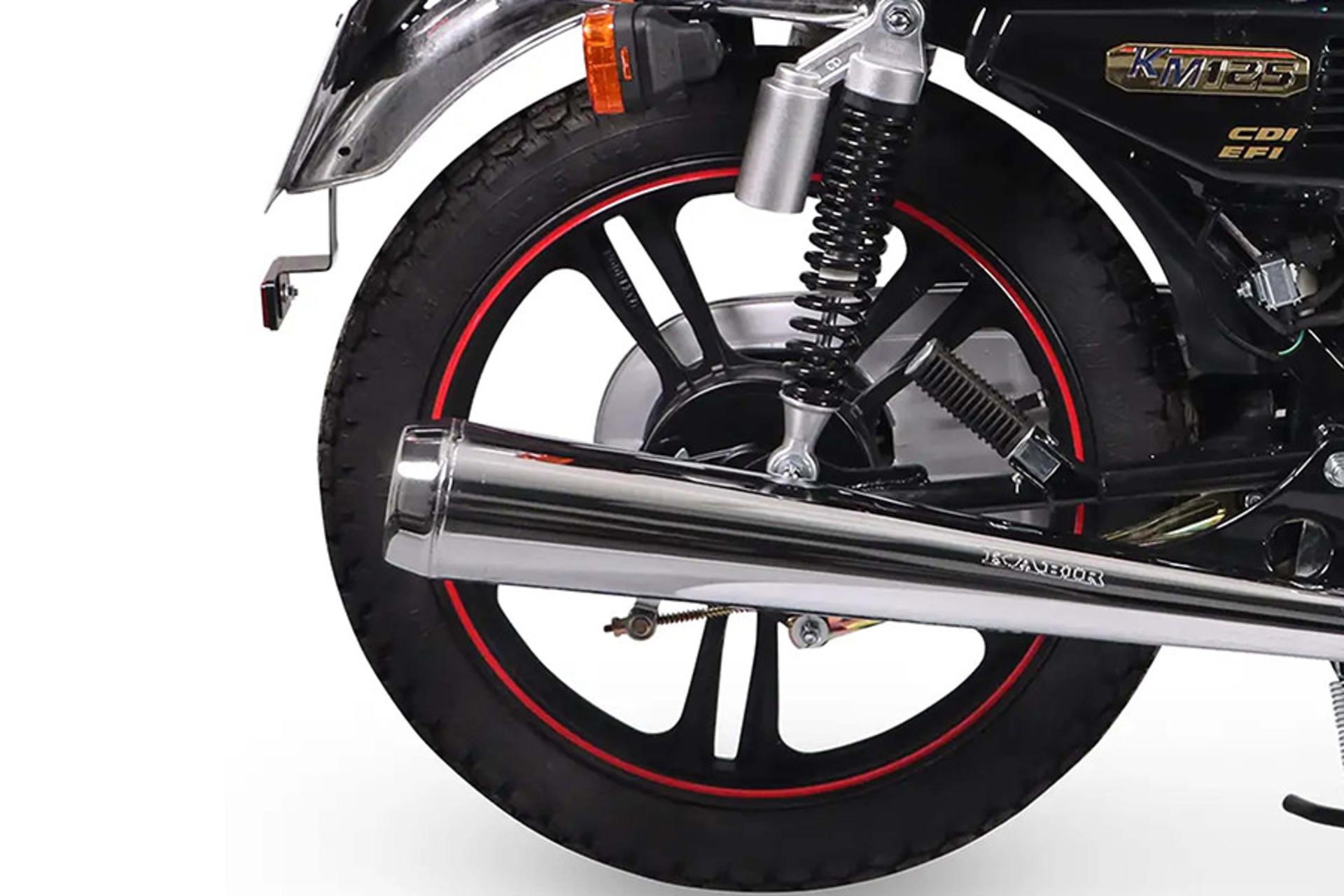 موتورسیکلت کبیر موتور Kabir Motor KABIR 125 نمای چرخ عقب