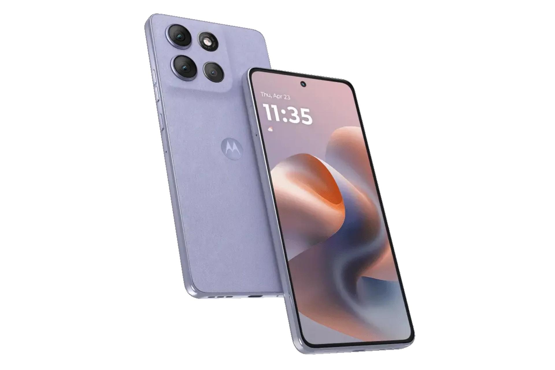 پنل جلو و پشت گوشی موبایل موتو G86 پاور موتورولا ارغوانی / Motorola Moto G86 Power