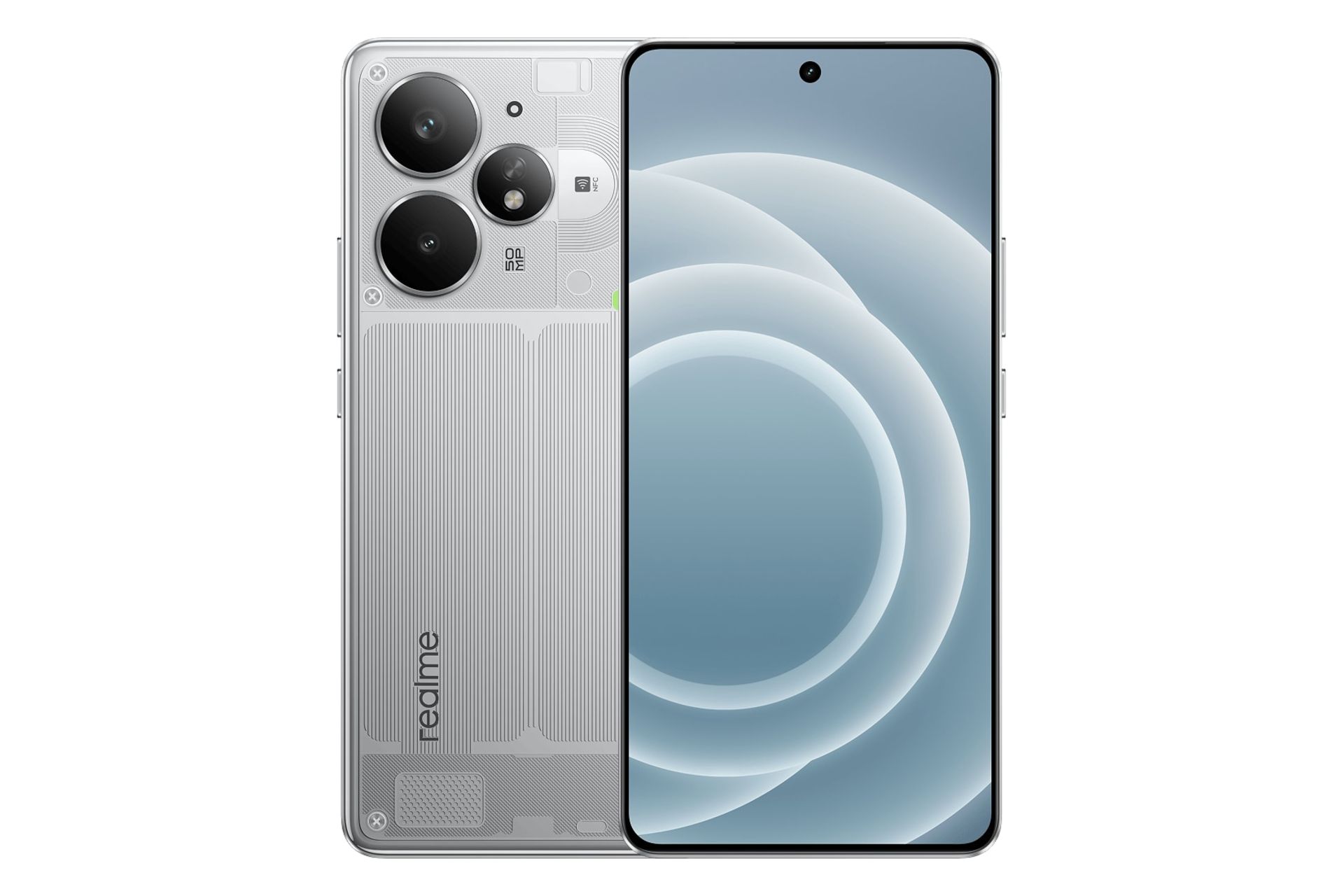 پنل جلو و پشت گوشی موبایل ریلمی Neo7 توربو خاکستری / Realme Neo7 Turbo